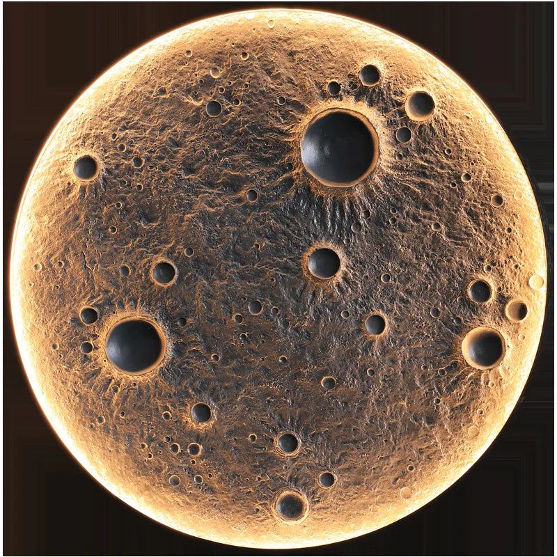 3D Moon LED Wall Lamp - Modern Night Light & Wall Decor for Bedroom, Nursery, Living Room - Energy Efficient Moonlight for Relaxing Ambiance