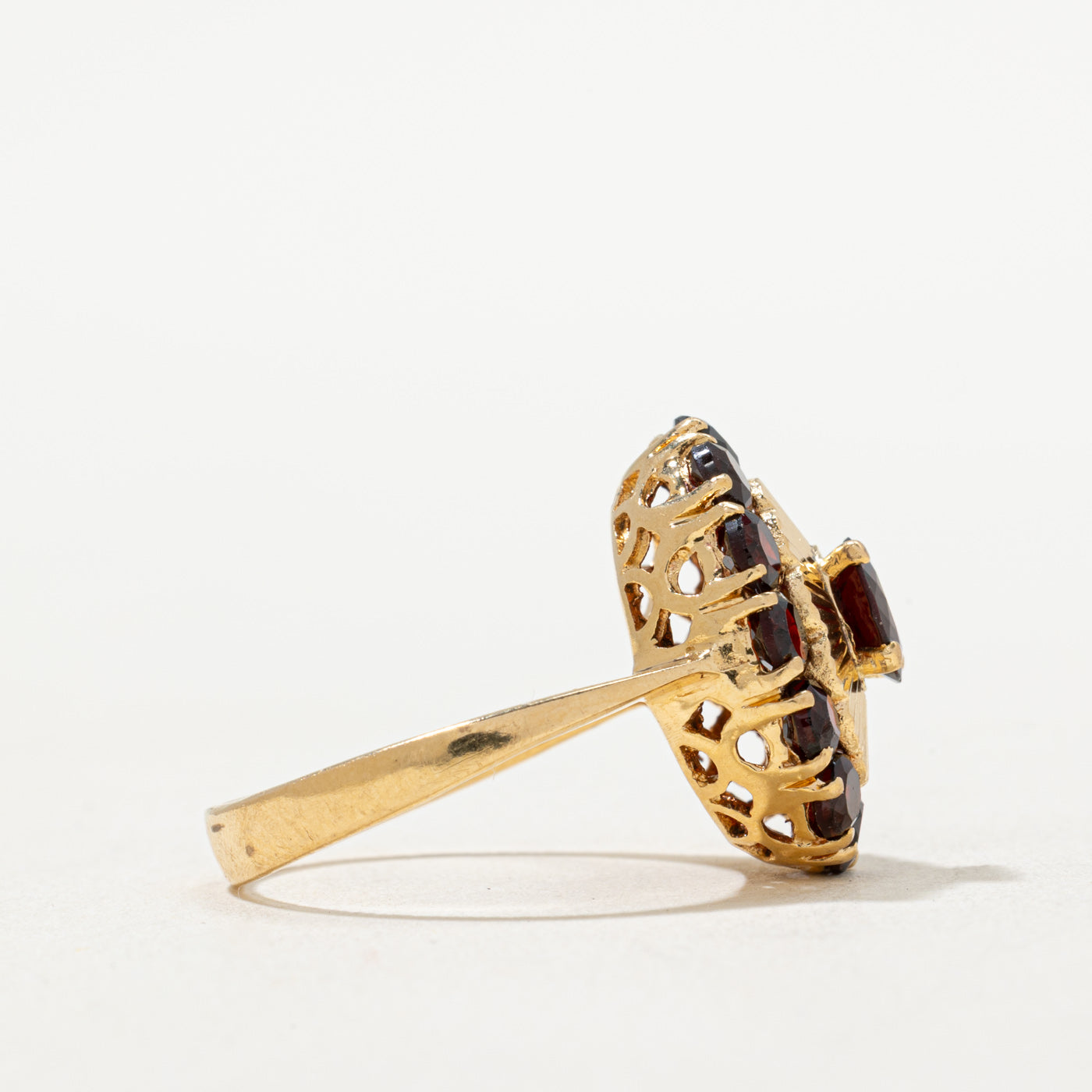 Garnet Oval Cocktail Ring 1.95ctw Size 7.25 - Elegant Women's Jewelry for Evening Parties, Weddings & Special Occasions