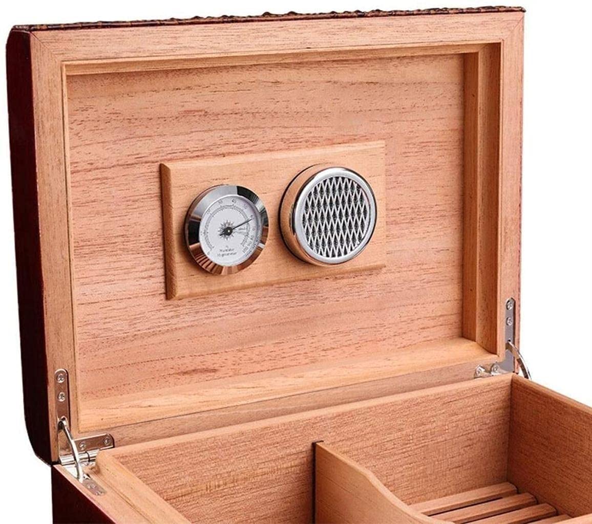 Premium Portable Cigar Humidor Case - Travel-Friendly Wood Grain Design for Cigar Storage & Protection | Ideal for Outdoor, Home, Office & Gifting