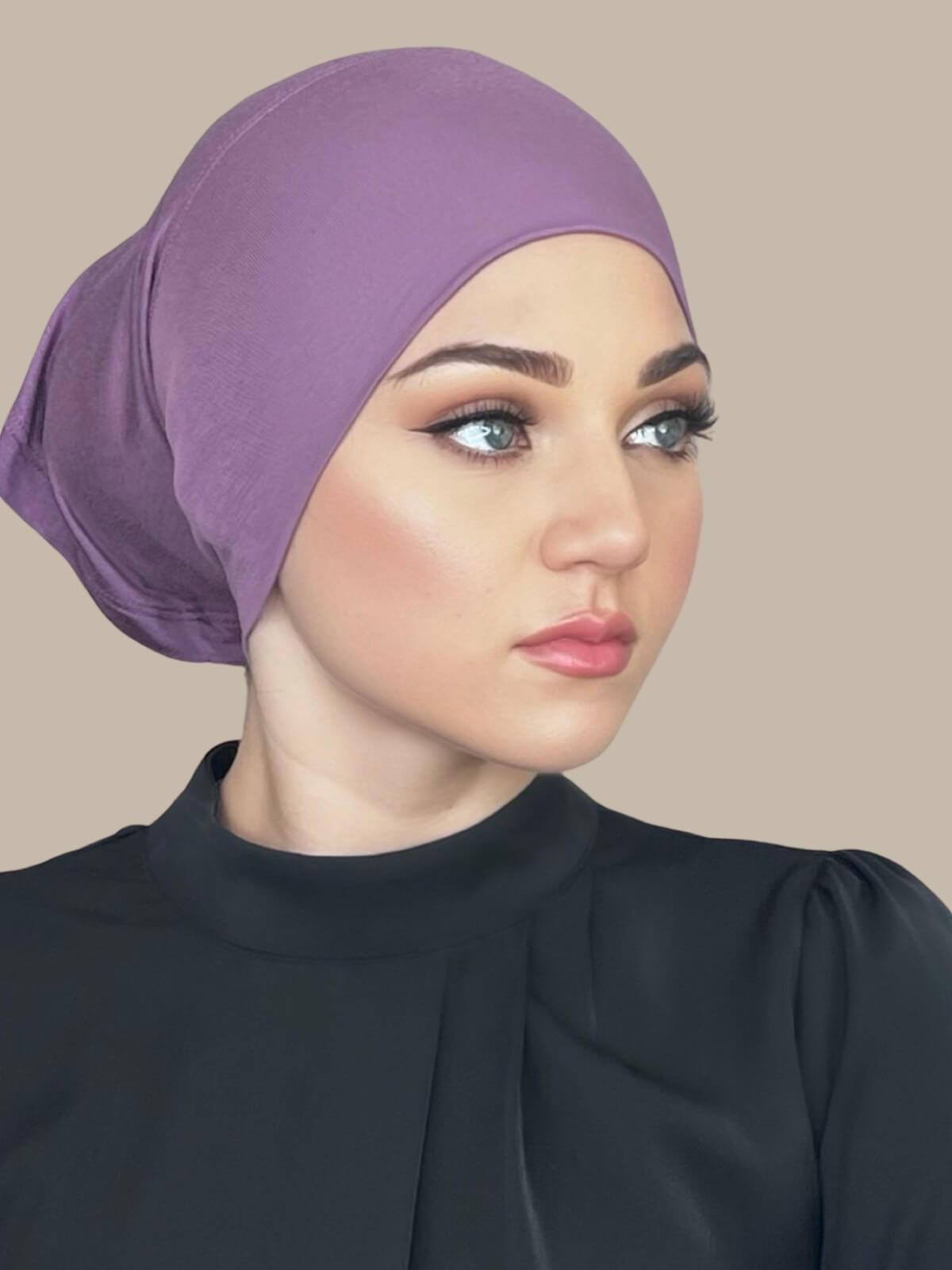 Premium Jersey Underscarf in Mauve Taupe - Soft & Comfortable Head Covering for Hijab, Modest Fashion, and Everyday Wear