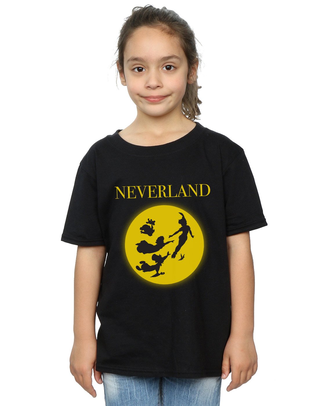 Disney Peter Pan Moon Silhouette T-Shirt for Girls - Cute Cartoon Graphic Tee for Kids & Toddlers - Perfect for Birthday Gifts, Disney Themed Parties & Casual Wear