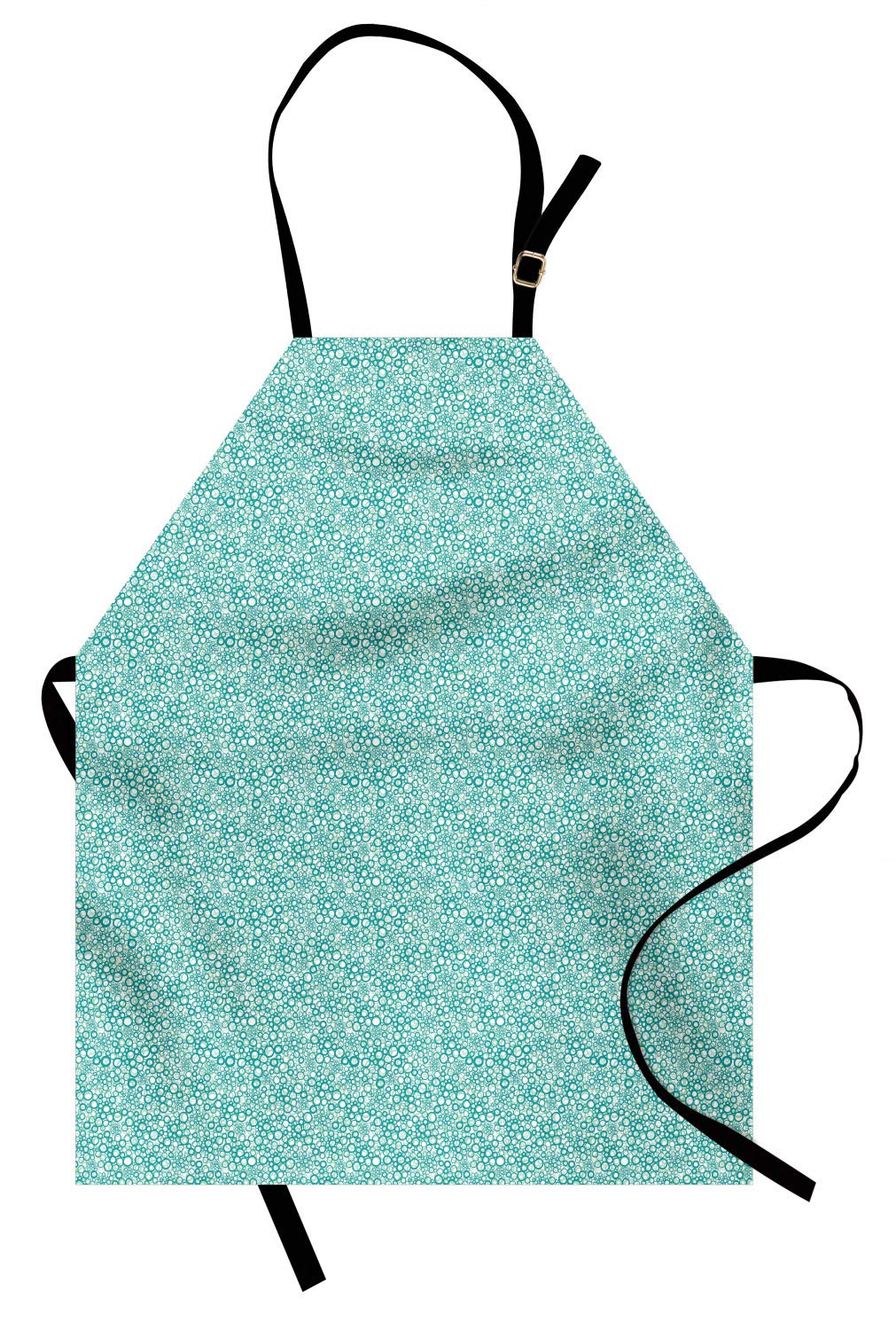 Ambesonne Abstract Apron - Adjustable Baking & Painting Apron with Rhythmic Spring Bubbles Design, Small Size, Almond Green Seafoam - Perfect for Cooking, Art Classes & DIY Crafts