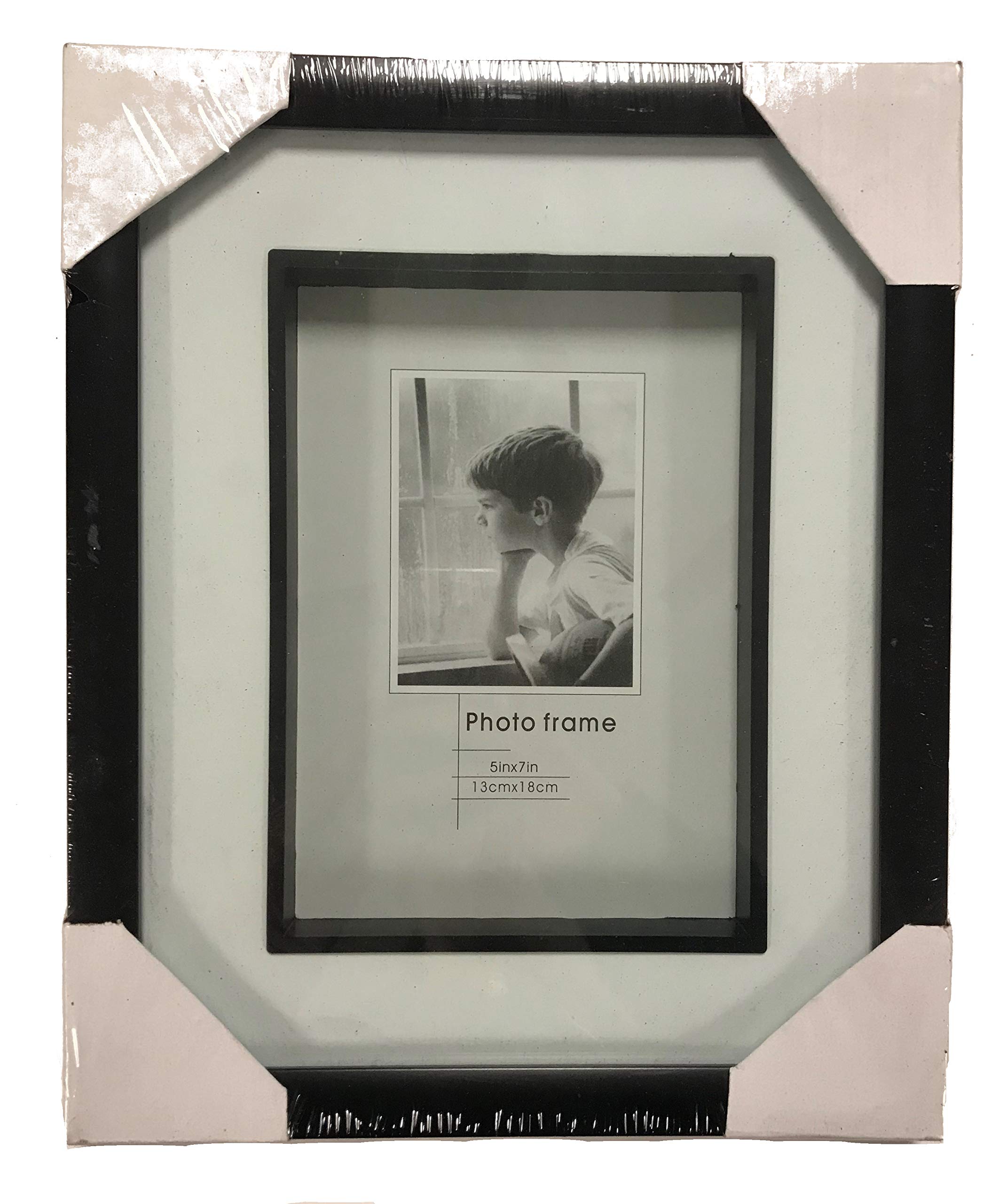 5x7 Black Photo Frame - Elegant Picture Display Box for Wall Decor, Tabletop, and Gift Giving