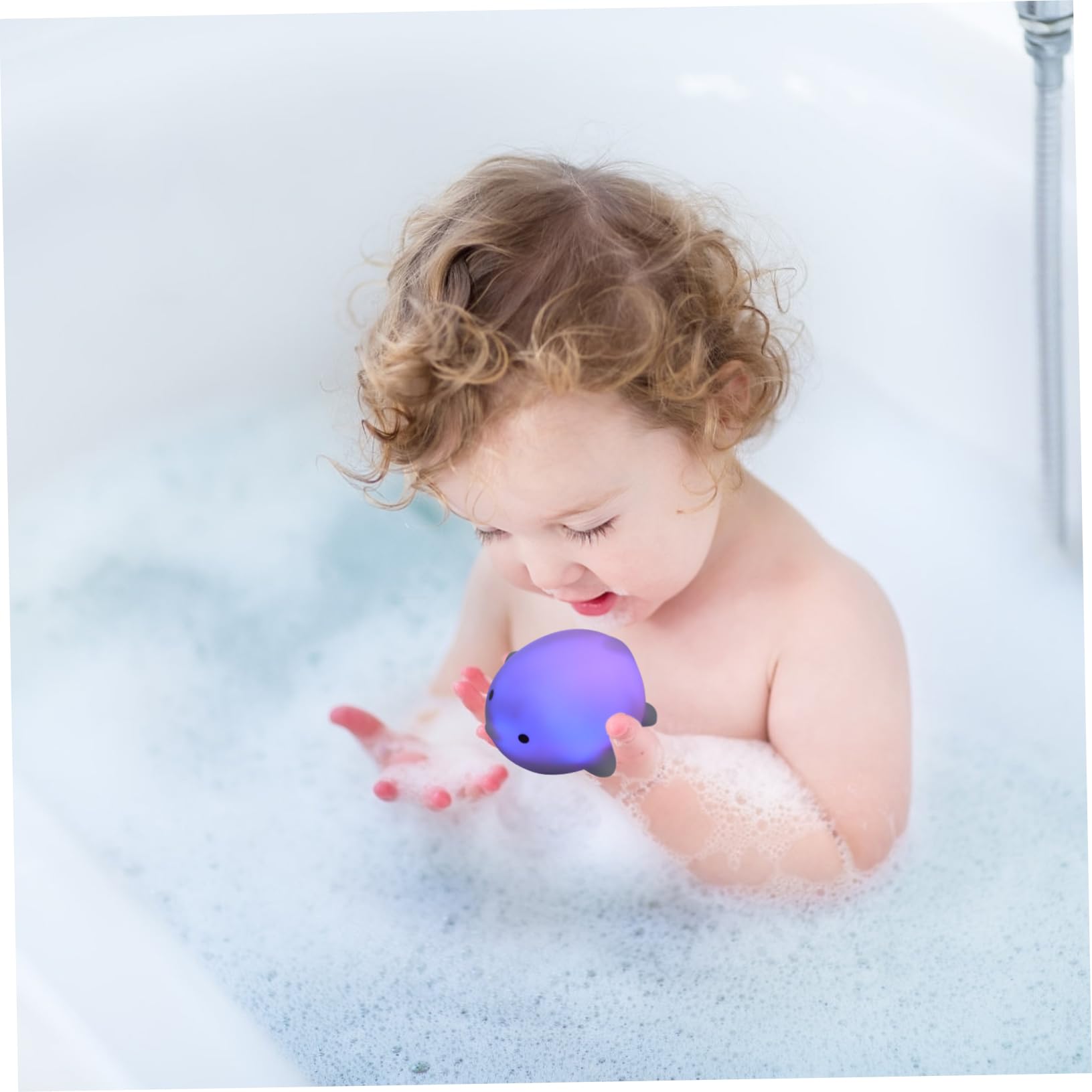 HEMOTON 16-Piece LED Bath Toys Set for Kids - Glow in Dark Bathtub Toys, Floating Water Play Toys for Toddlers & Children - Perfect for Bath Time Fun, Sensory Play & Pool Parties