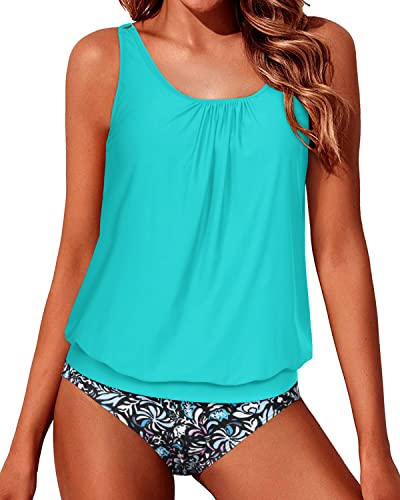 Aqua Green Floral