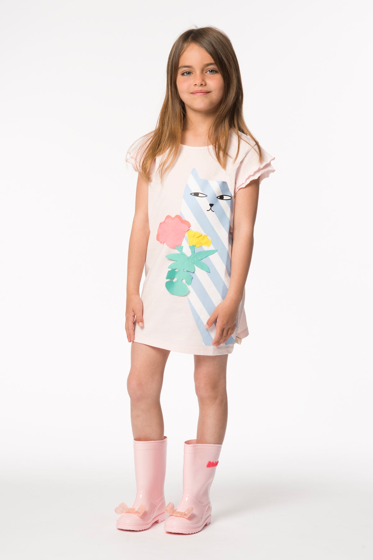 Billieblush Kitty Kat Girls Dress - Cute Cat Print Summer Dress for Toddlers & Kids - Perfect for Birthday Parties, Playdates & Photo Shoots