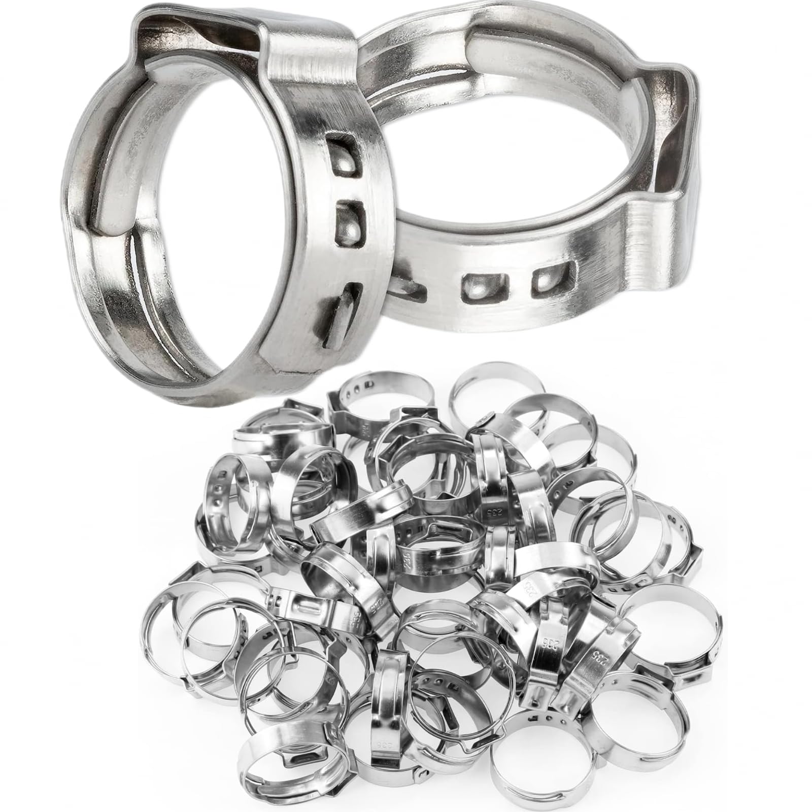 20.3-23.5mm Hose Clamps 50Pcs - Secure Pipe Connections for Plumbing & Automotive