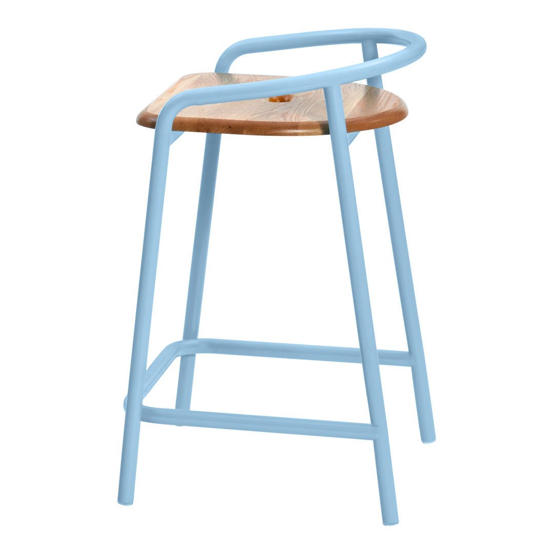 Modern Bender Counter Stool - Adjustable Height Bar Stool with Back Support for Kitchen Island, Breakfast Nook & Home Bar - Comfortable & Stylish Seating Solution
