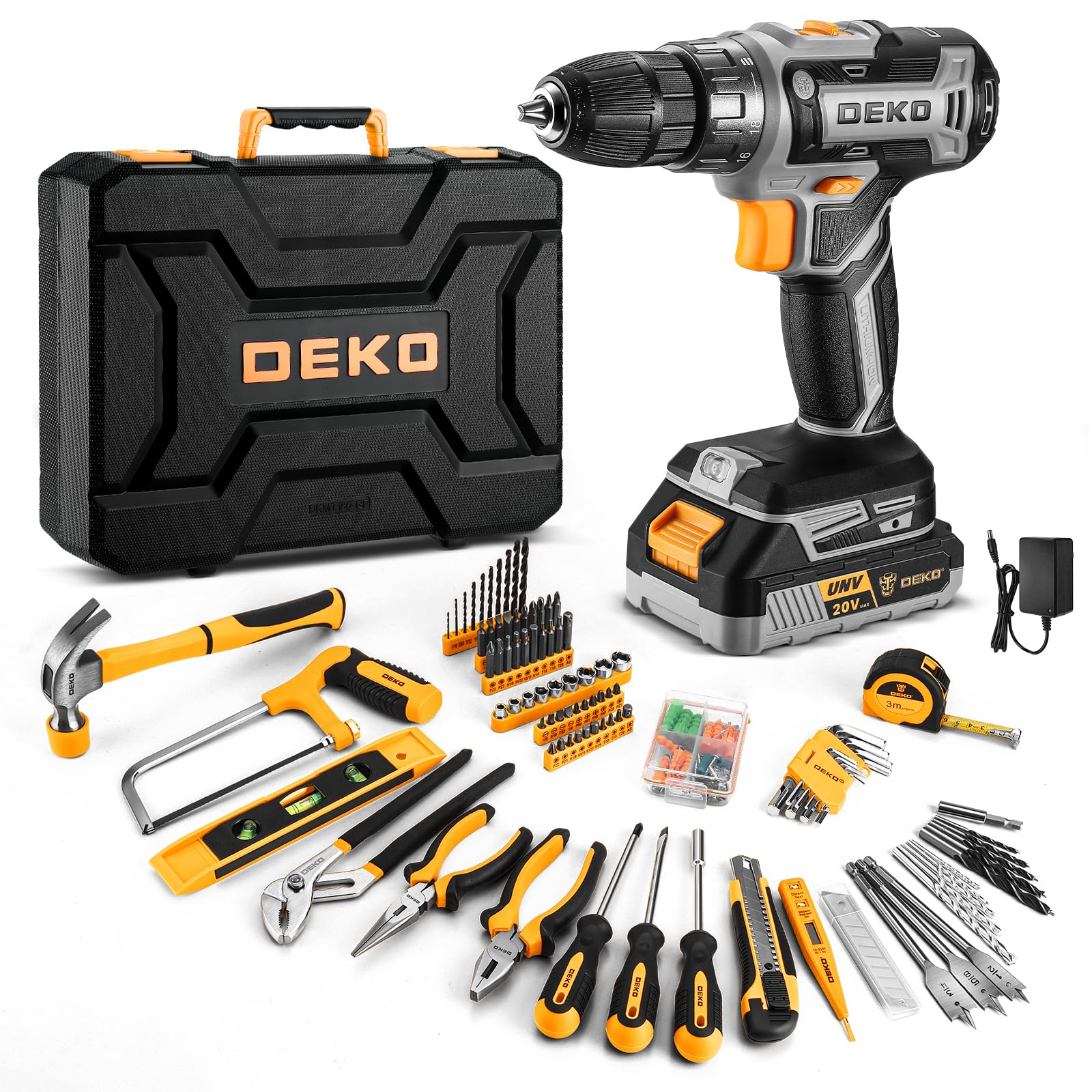 20V Cordless Drill Kit with Battery - Electric Drill Driver Set for Home Repairs, DIY Projects & Handyman Tools - Perfect for Woodworking, Furniture Assembly & Household Fixes