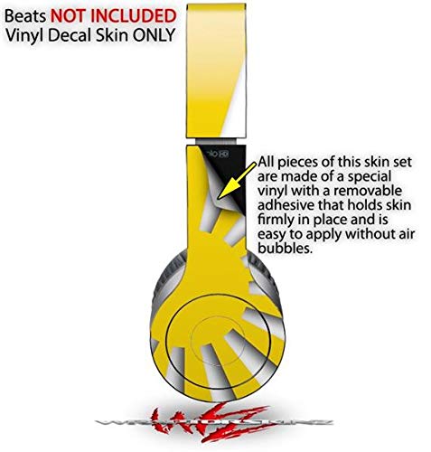 Original Beats Solo HD Headphones Skin Decal Wrap - Rising Sun Japanese Flag Design in Yellow | Protective Vinyl Cover for Solo HD | Perfect for Music Lovers, Gamers & Travel Use (Headphones Not Included)