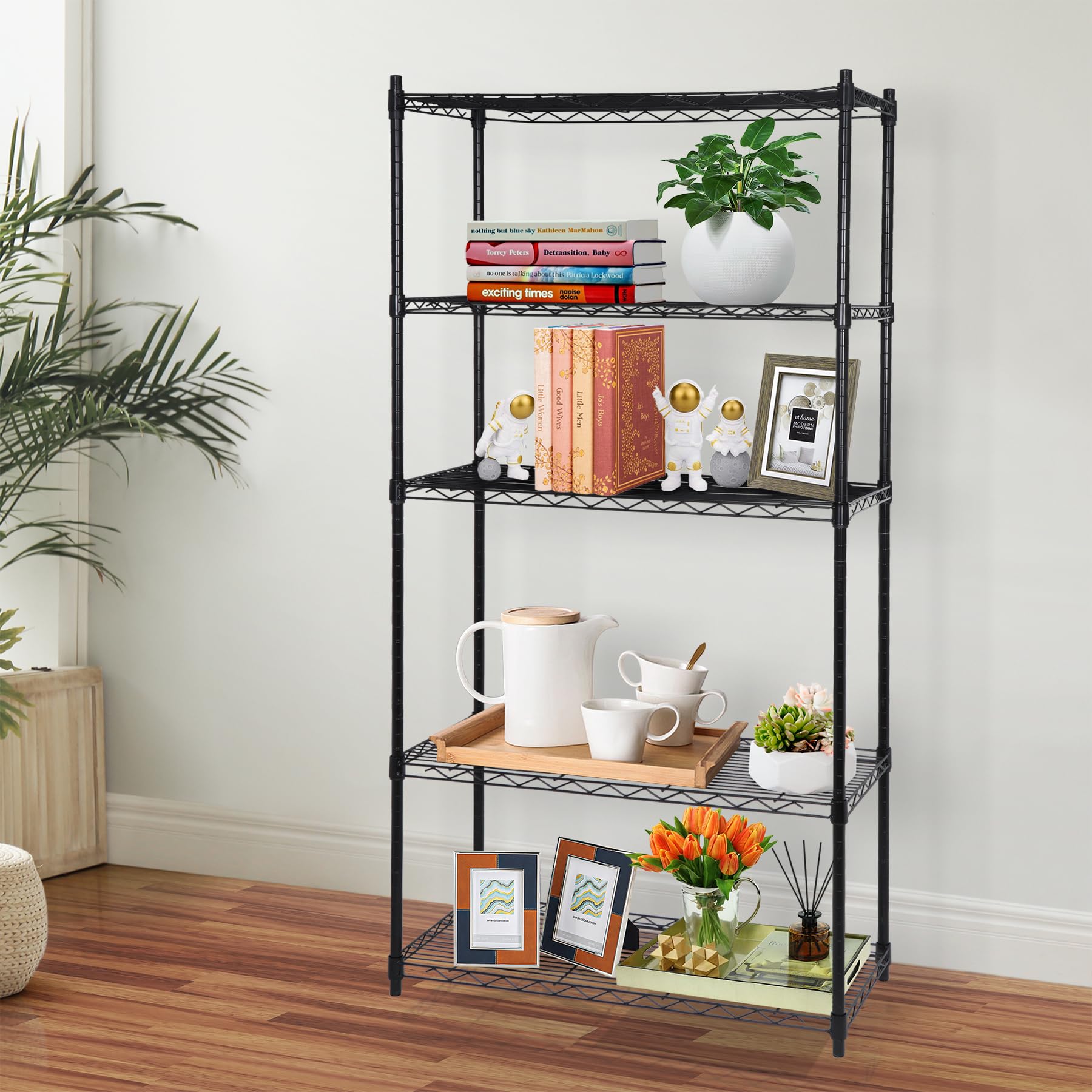 ZenStyle 5-Tier Adjustable Heavy Duty Steel Storage Shelving Unit - 30