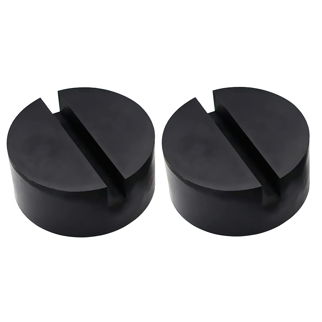 Universal Jack Pad Protector - Slotted Frame Rail Adapter, Medium Size Rubber Pad (2 Pack) for Car Lifting & Vehicle Maintenance