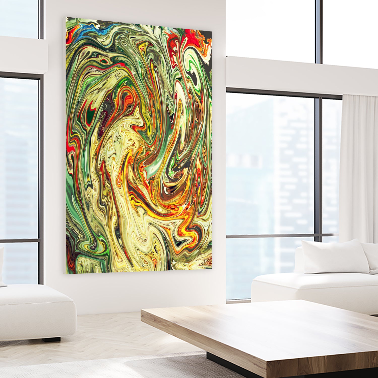 Abstract Marble Painting Wall Art - Modern Canvas Print for Home & Office Decor | Perfect for Living Room, Bedroom, or Office Spaces