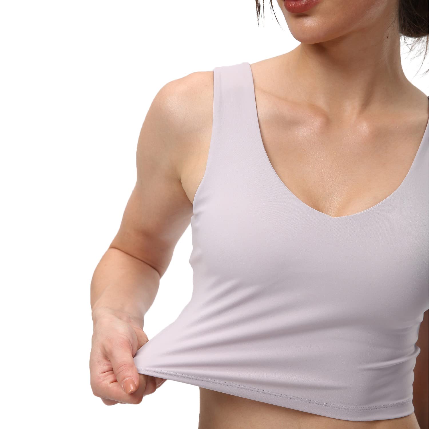 Wirefree Padded Women's Longline Cross Back Yoga Sports Bra - Gym Running Workout Crop Tank Top for Yoga, Pilates & Fitness Training