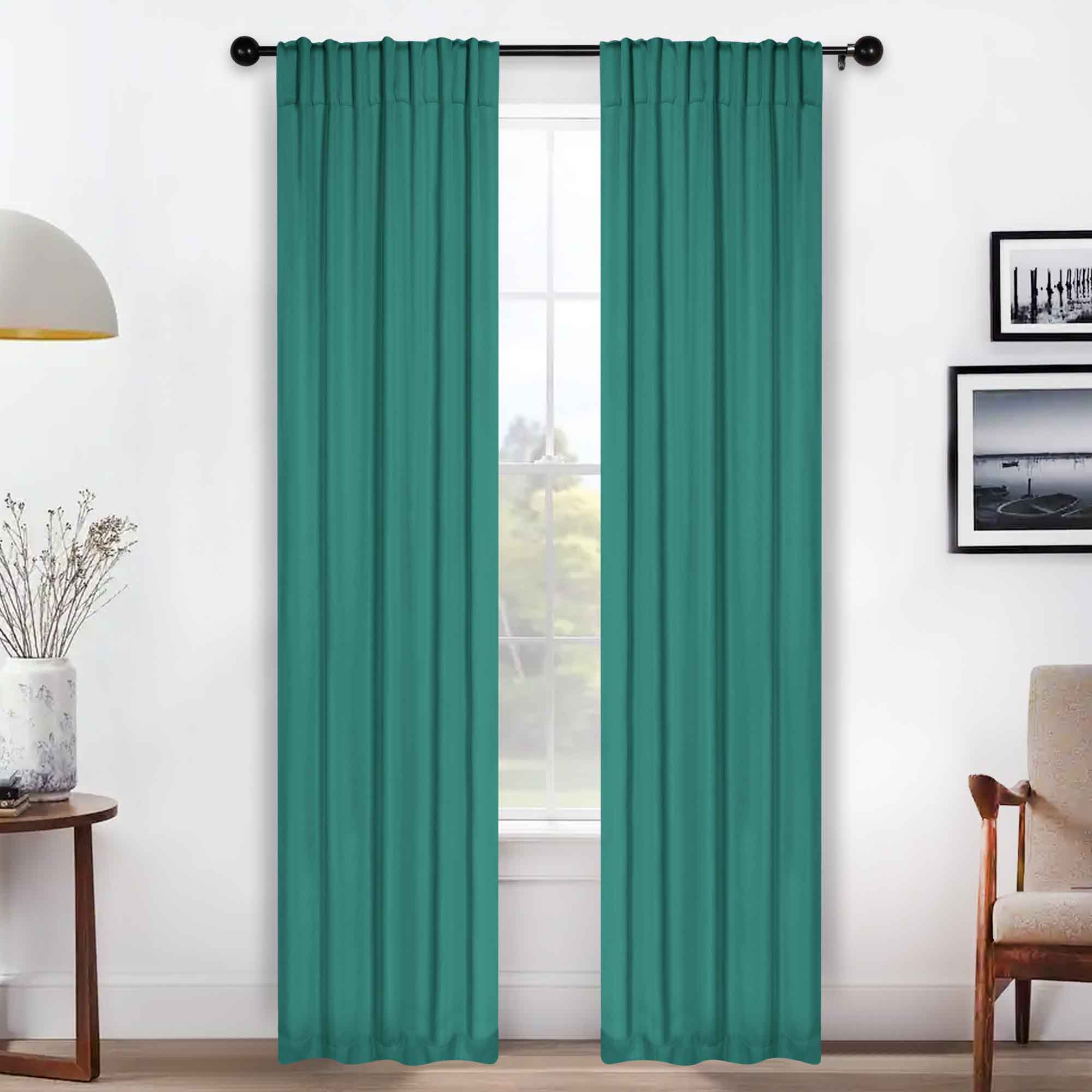 Blackout Curtains for Bedroom - Solid Room Darkening Back Tabs Window Drapes, Set of 2 Panels - Perfect for Nursery, Home Theater & Light Sleepers