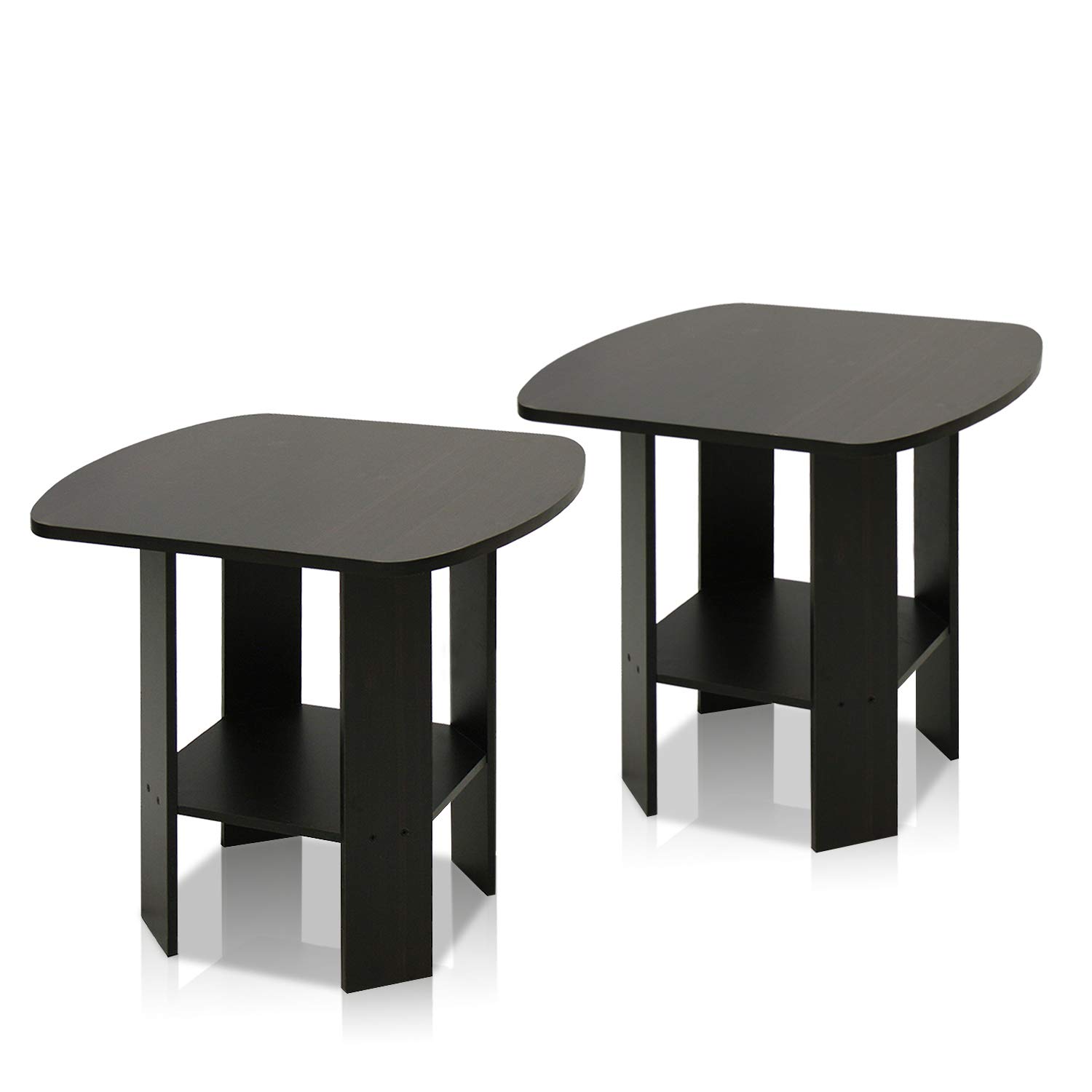 Furinno Simple Design Coffee Table Set with 2 End Tables - Espresso Finish for Living Room, Lounge & Home Decor