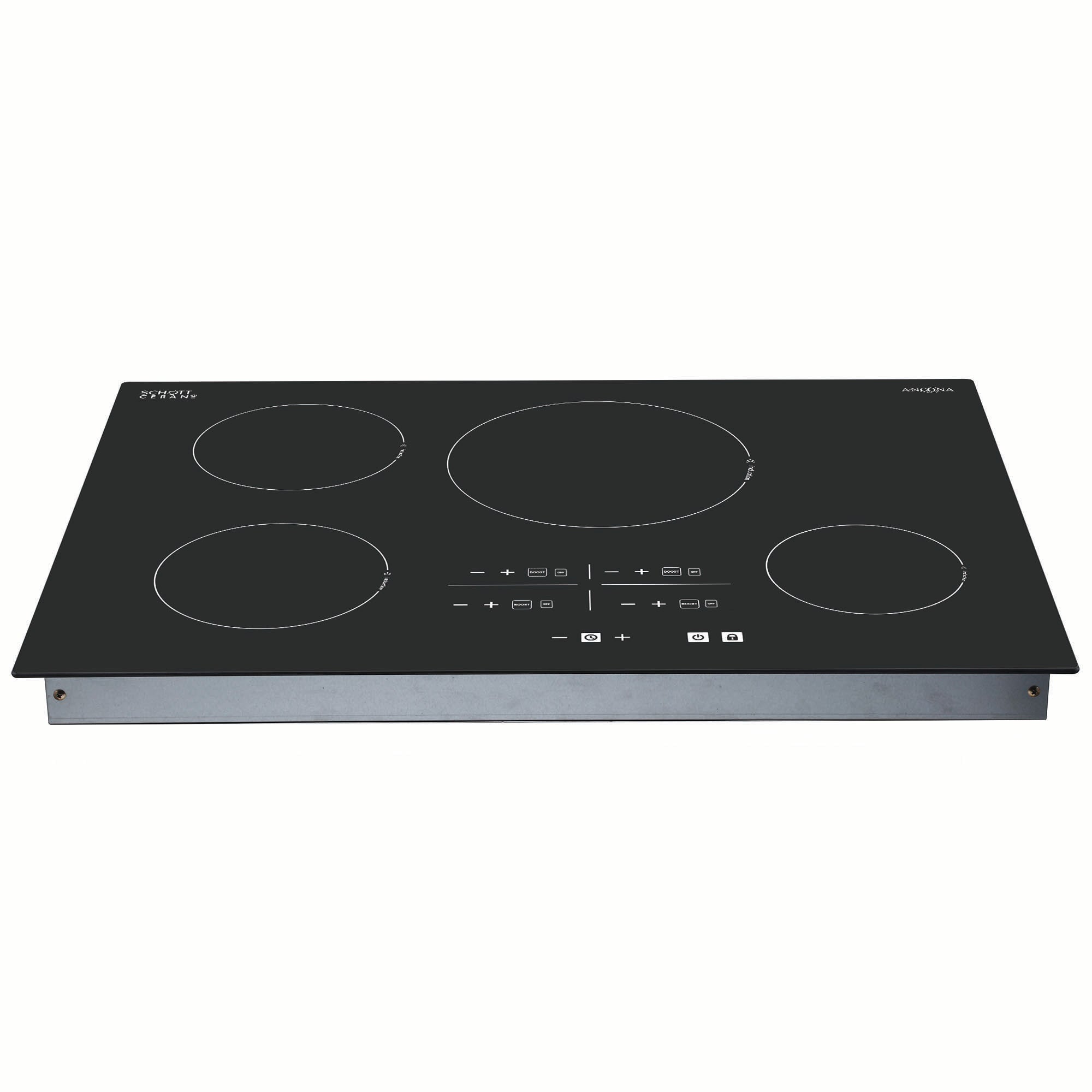 Ancona Elite 30-Inch 4 Burner Induction Cooktop - Black Ceramic Glass Surface | Fast Heating & Energy Efficient | Perfect for Home Kitchen, RV & Outdoor Cooking