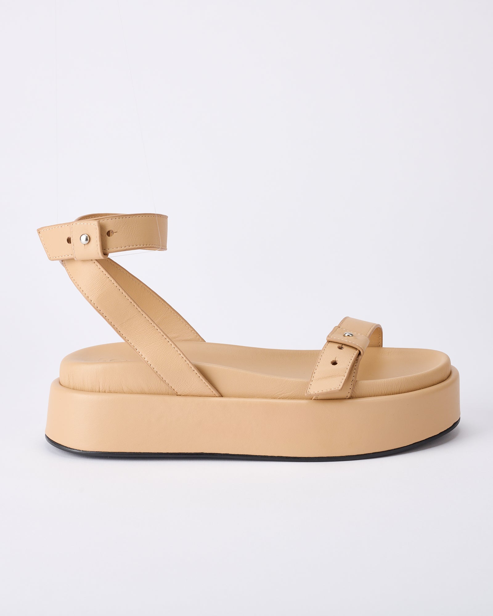 Ophelia Women's Flatform Sandals in Tan - Comfortable Summer Casual Shoes for Beach, Pool, and Outdoor Wear