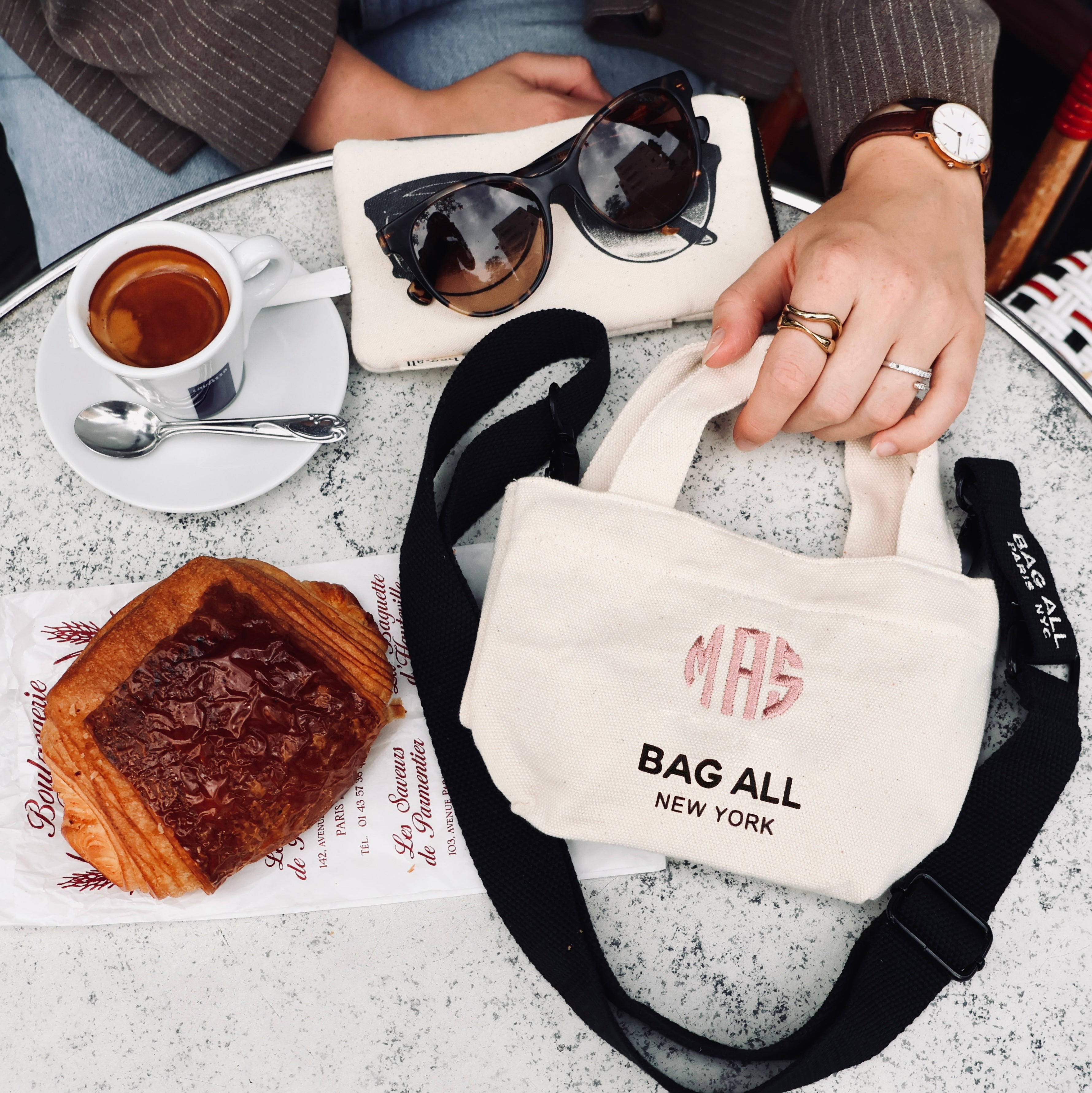 Mini Tote Bag with Adjustable Strap & Inner Pocket - Cream Crossbody Purse for Women, Perfect for Shopping, Beach & Daily Essentials