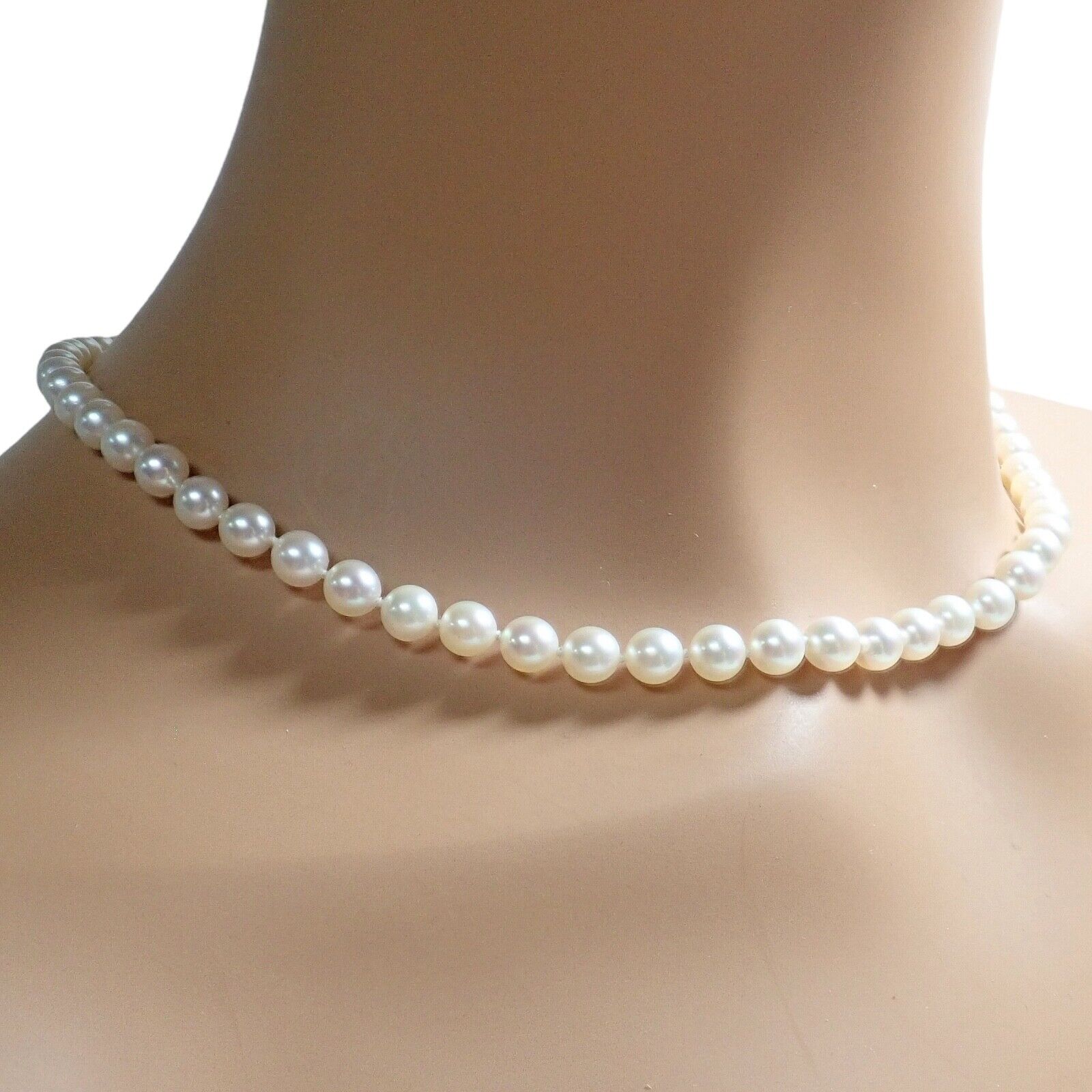 Authentic Mikimoto 18k Yellow Gold 6.5mm Pearl 18