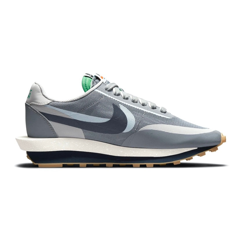 Nike x Sacai x Clot LD Waffle Kiss Of Death 2.0 Sneakers - Cool Grey Colorway - Limited Edition Collaboration Shoes for Running, Streetwear & Fashion Outfits