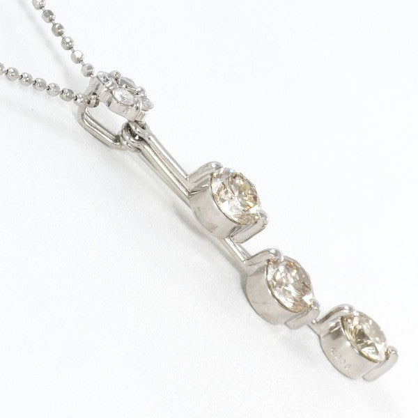 18K White Gold Necklace with Brown Diamond Pendant - Elegant Jewelry for Women, Perfect for Weddings, Anniversaries & Special Occasions