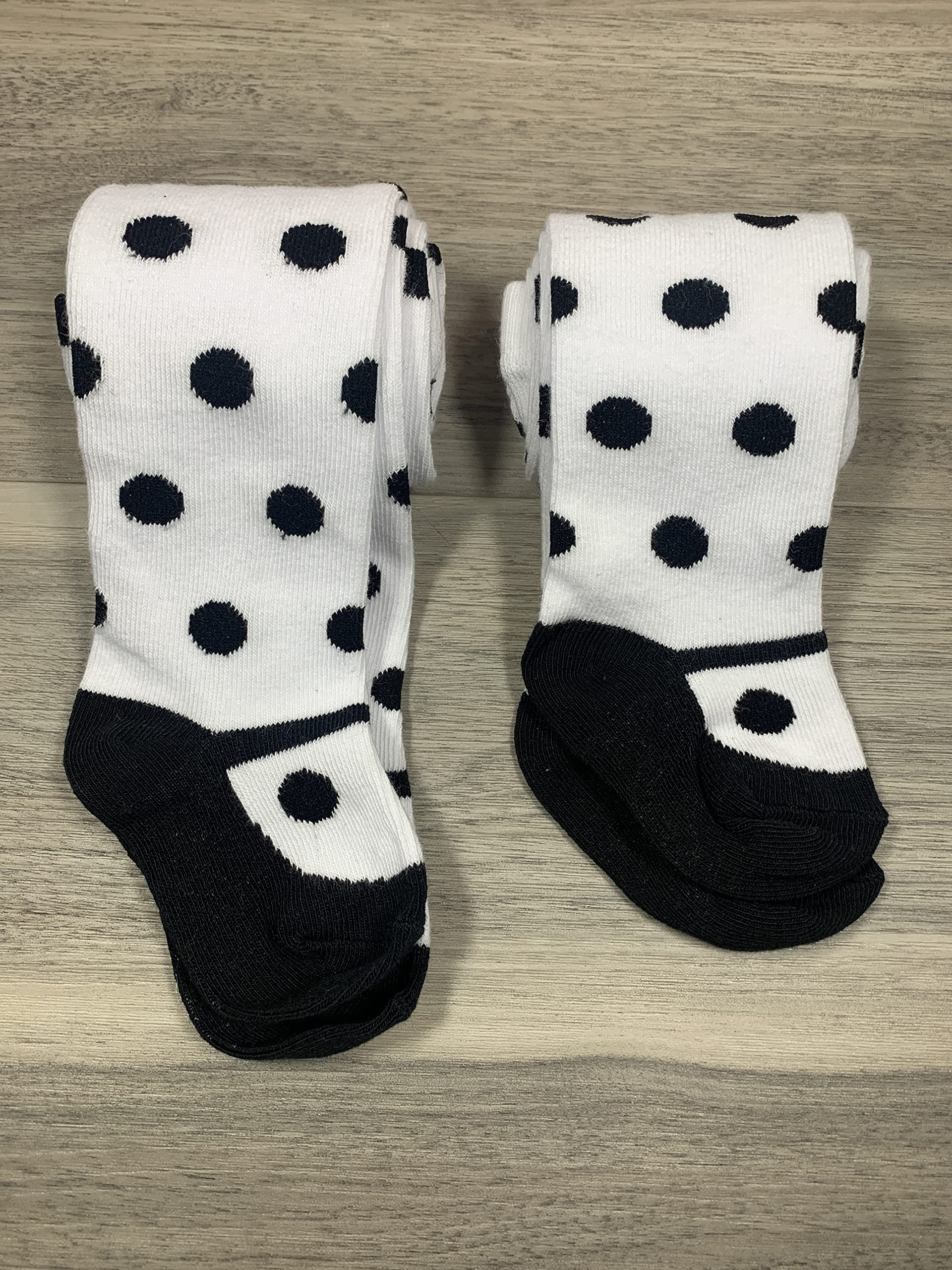 Hip Hop 50's Baby Girls Cotton Thick Polka Dot Tights - Seamless Stockings for Infant & Newborn - Cute Leggings for Playtime, Photo Shoots & Everyday Outfits