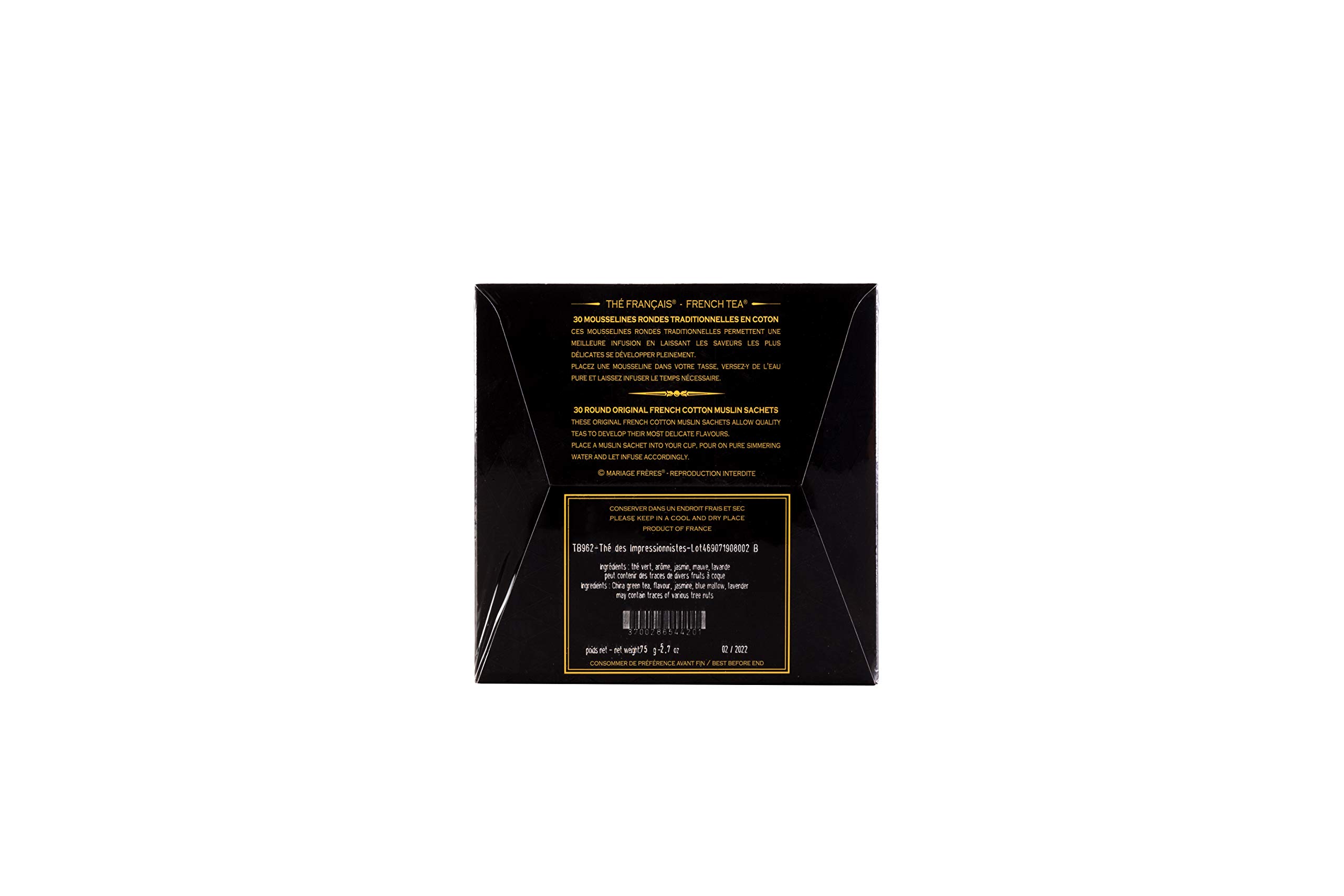 THÉ DES IMPRESSIONNISTES® Premium Green Tea with Floral Vanilla Flavor - Organic Loose Leaf Tea for Relaxation, Afternoon Tea & Gift Giving