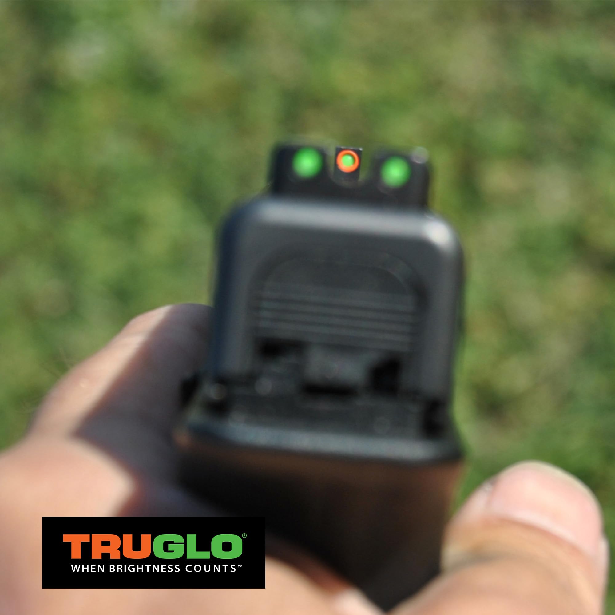 Truglo TFX PRO Handgun Sight - Glow in Dark Tritium & Fiber Optic Night Sight for Pistols | Compact, Durable, Snag-Free Design | Ideal for Low Light Shooting, Home Defense & Tactical Training