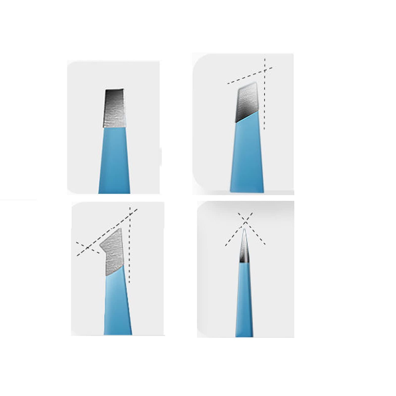 Premium Stainless Steel Slanted Tweezers for Eyebrows & Fine Hair - Colorful Beauty Makeup Tools for Precise Hair Removal & Grooming | Perfect for Eyebrow Shaping, Splinter Removal & DIY Beauty