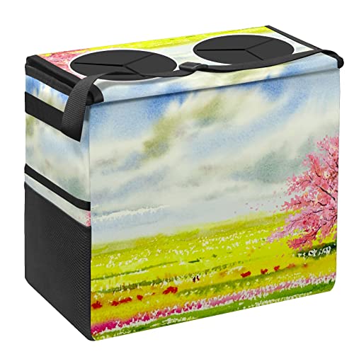 Medium-Sized Leak-Proof Waterproof Car Trash Can with Lid - Foldable Portable Headrest Trash Bag with Storage Mesh - Perfect for Road Trips & Daily Commute