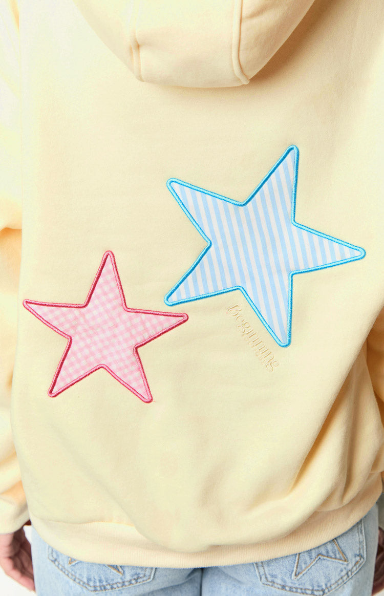 Beginning Cream Star Hoodie - Soft & Cozy Pullover Sweatshirt for Men & Women | Perfect for Casual Wear, Street Style & Loungewear