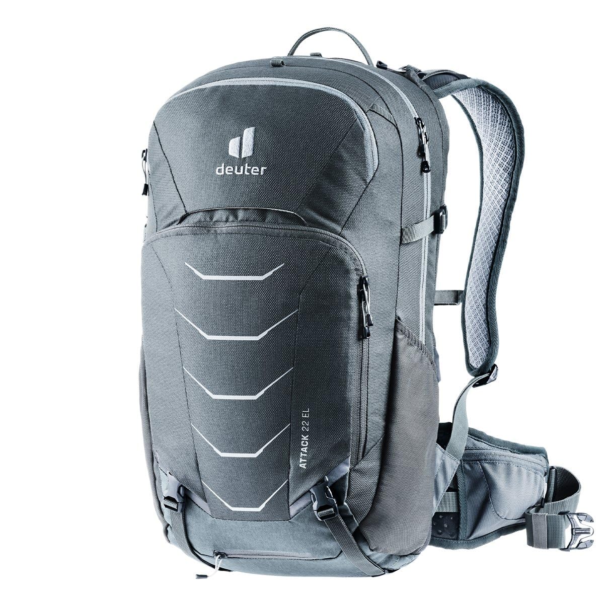 Deuter Attack 22 EL Extra Long Protector Bike Backpack - Waterproof Cycling Backpack for Commuting & Mountain Biking | Durable Hiking Daypack with Laptop Compartment