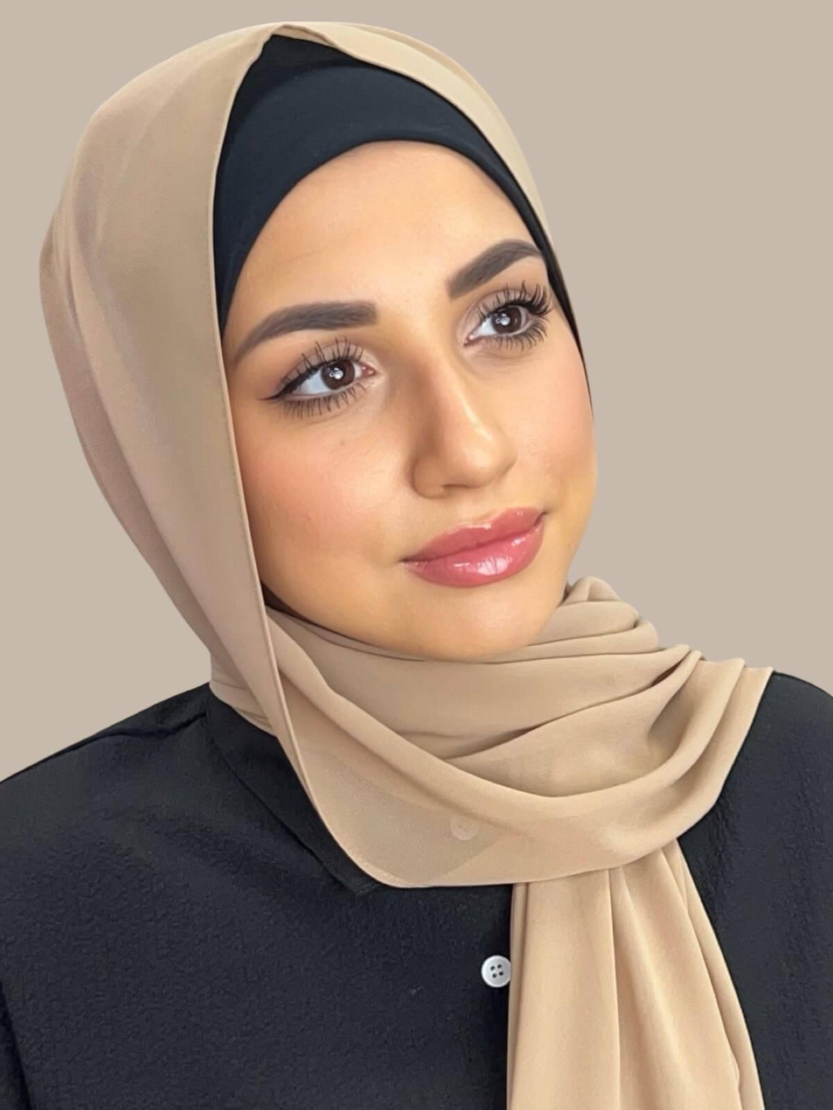 Luxury Chiffon Hijab Scarf - Honeycomb Design - Soft & Breathable Muslim Headscarf for Women - Perfect for Daily Wear, Prayer, and Special Occasions