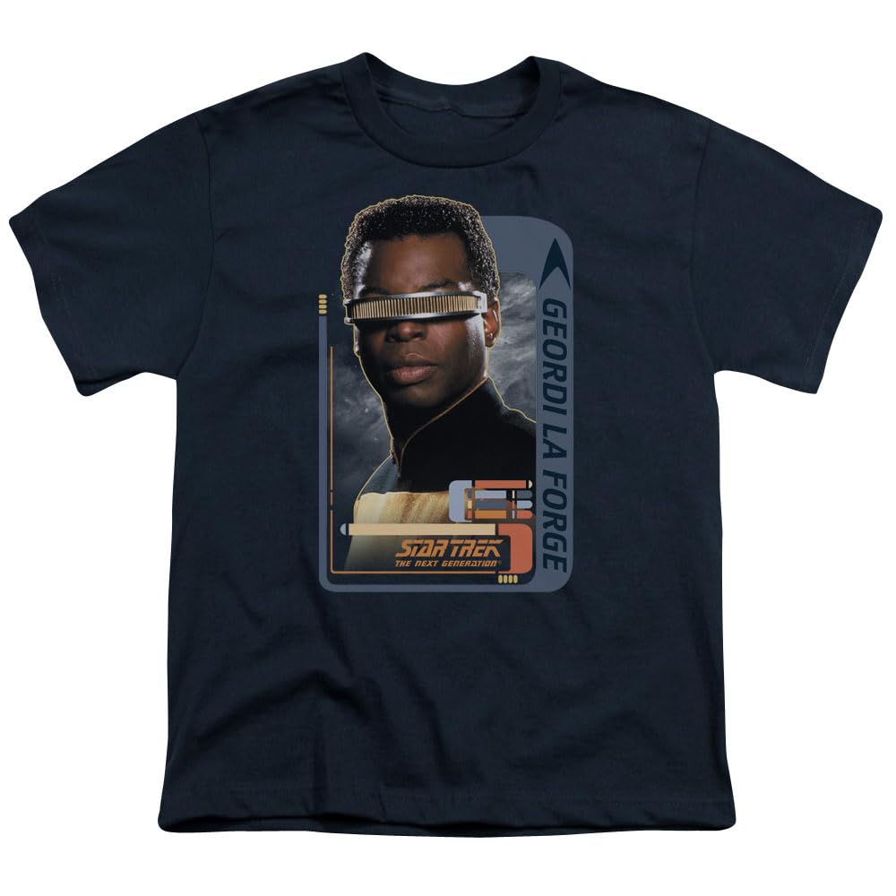 Star Trek Geordi La Forge Unisex Youth T-Shirt for Kids - Perfect for Cosplay, Birthday Gifts & Star Trek Fans