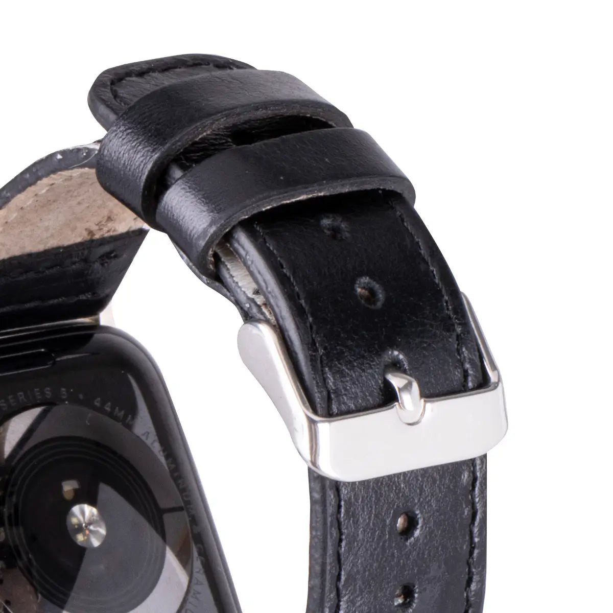 Black Leopard Print Leather Sport Band for Apple Watch - Stylish & Durable Replacement Strap for Workouts, Running & Everyday Wear