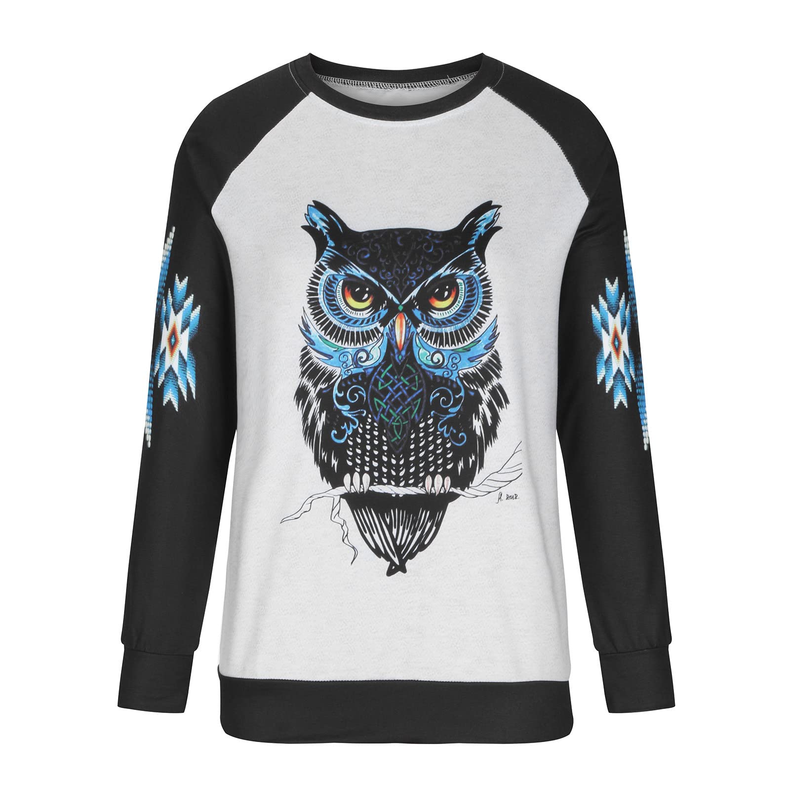 Women's Trendy Casual Loose Fit Novelty Print Sweatshirt - Long Sleeve Pullover Tops for Everyday Wear, Street Fashion & Cozy Outfits
