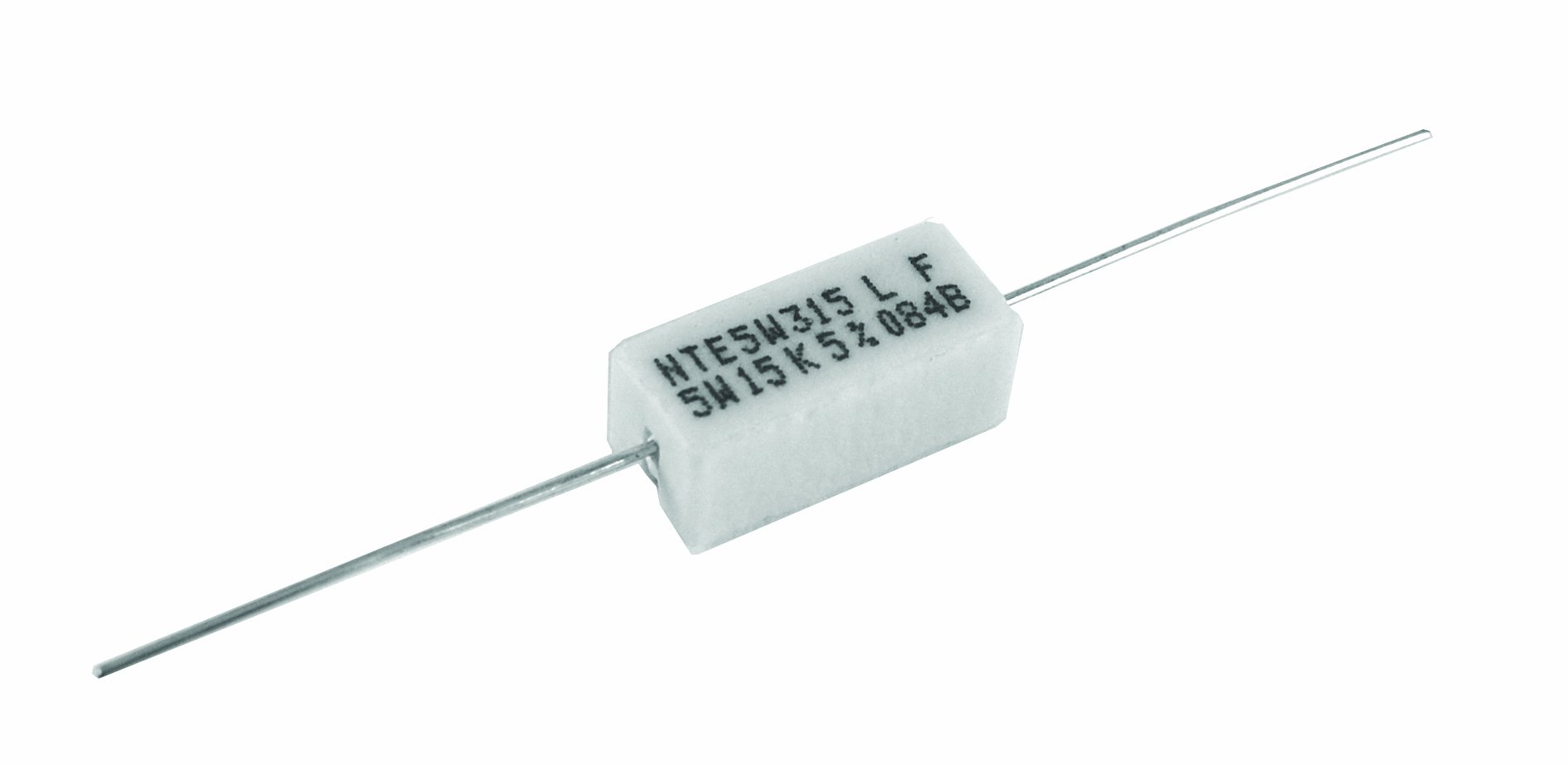 NTE Electronics 5WD15 5W 0.15 Ohm Wire Wound Through Hole Resistor - Axial Leaded, 5% Tolerance, 550V - Ideal for Power Supplies, Amplifiers & Electronic Repair Projects