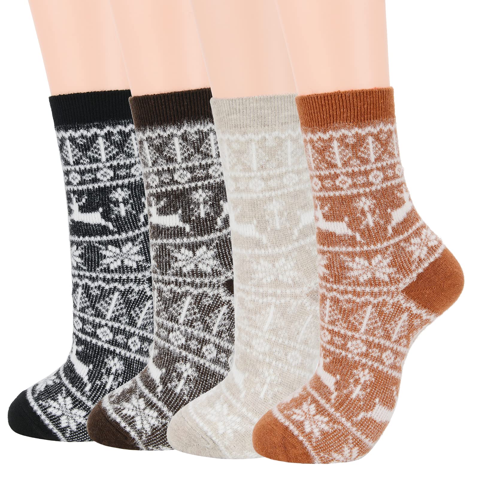 Premium Men's Warm Wool Socks - Soft & Cozy Cashmere Blend Winter Socks for Hiking, Running & Outdoor Activities | Thermal Crew Socks for Cold Weather & Sports