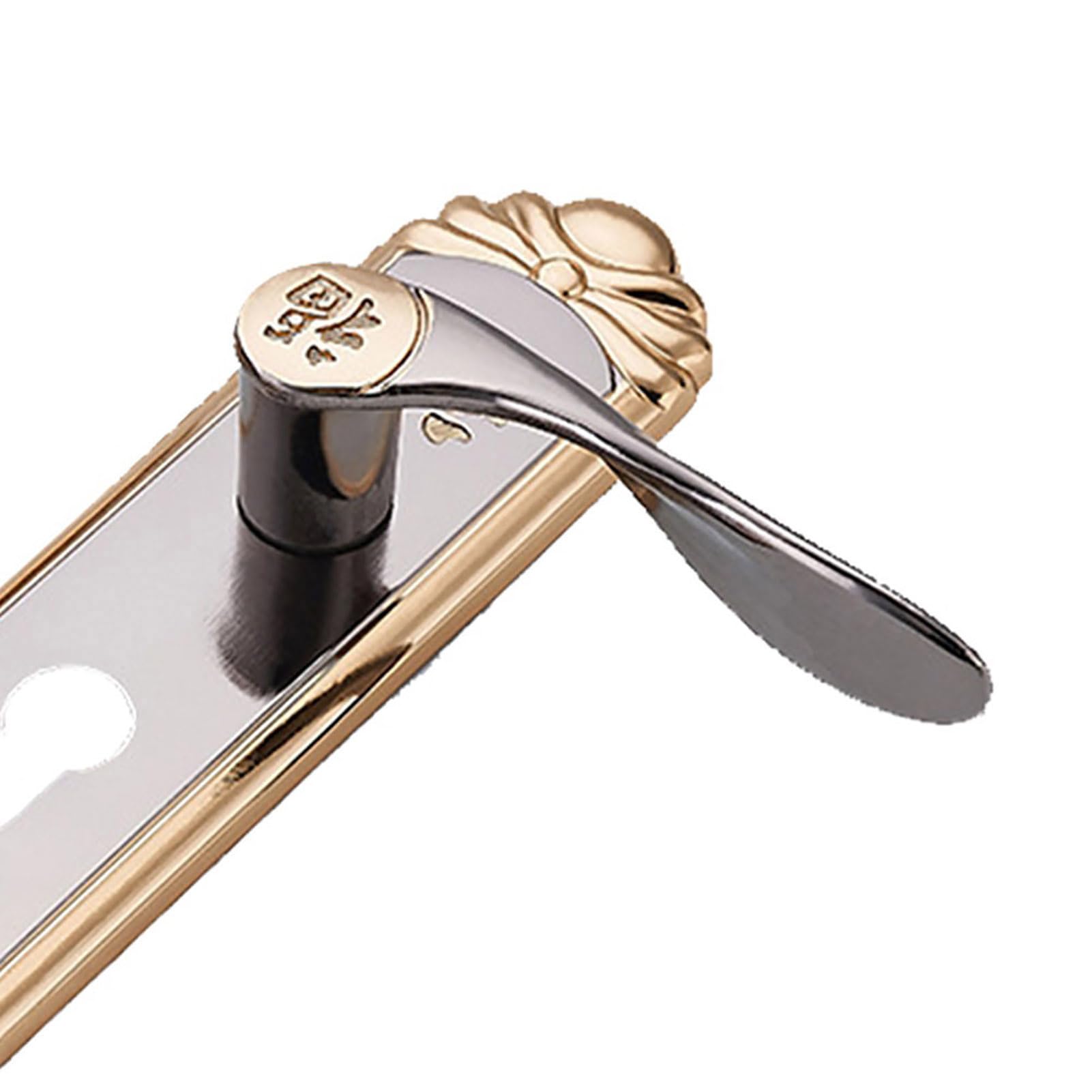 European Style Indoor Wooden Door Handle Lock with Keys - Secure & Stylish Bedroom, Bathroom & Closet Door Hardware for Home Decor