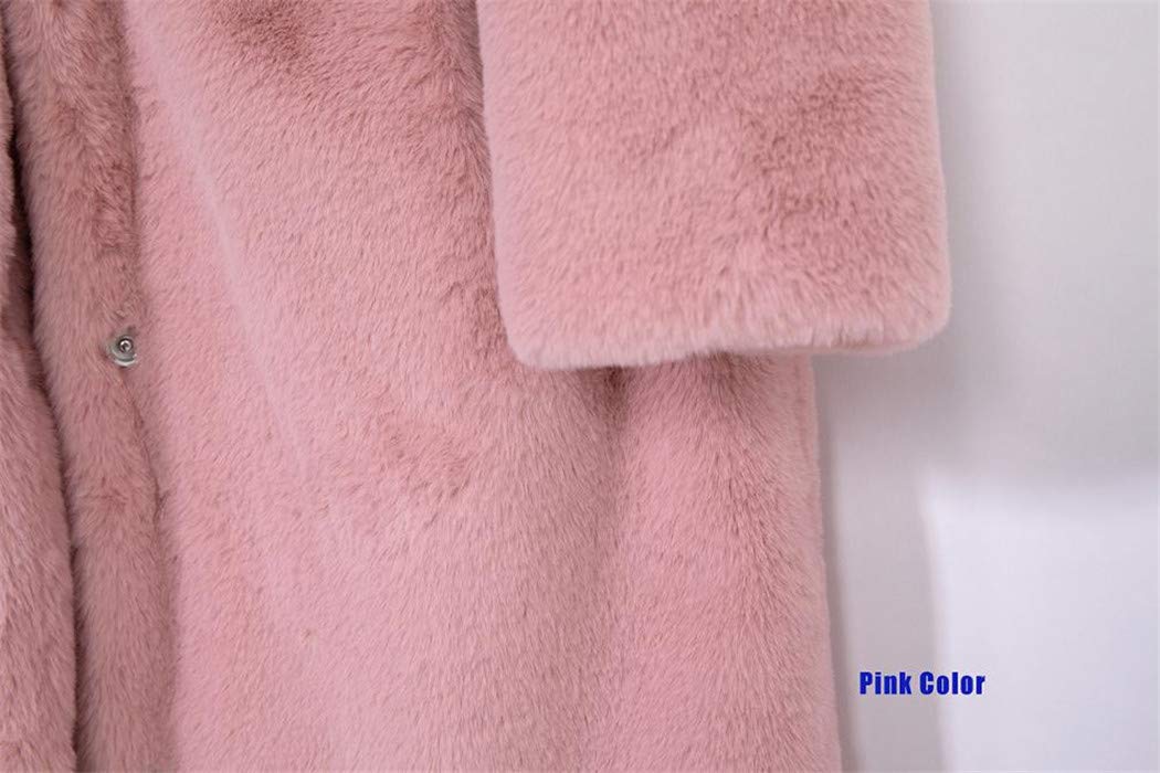 Women's Winter Faux Fur Long Coat with Belt - Warm Thick Turn-Down Collar Jacket for Cold Weather | Perfect for Outdoor Activities, Date Nights & Holiday Parties