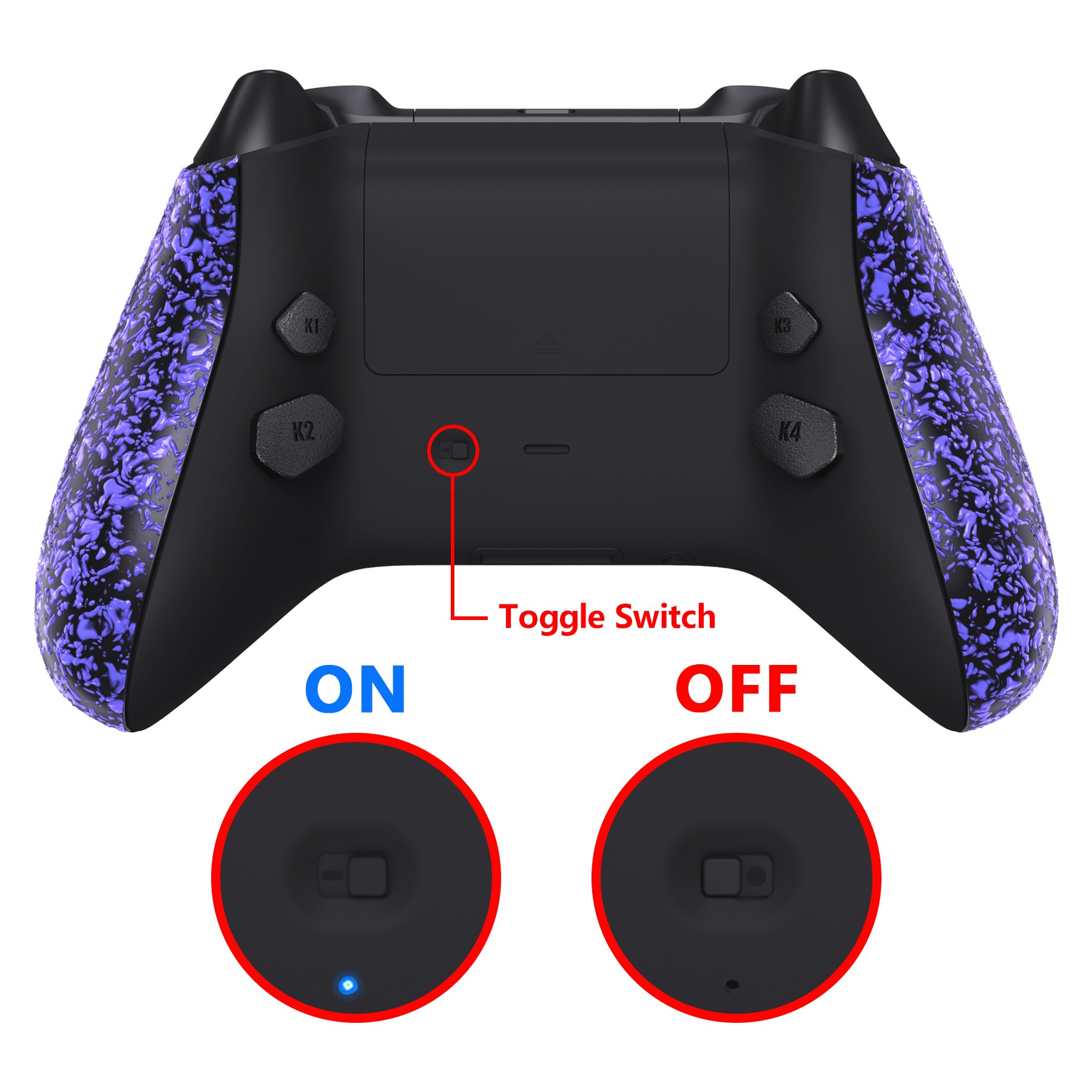 eXtremeRate Textured Purple HOPE Remappable Back Button Kit for Xbox Series X/S Controller - Upgrade Boards, Back Shell & Side Rails (Controller Not Included) - Perfect for Competitive Gaming & Custom Mods - RX3P3046
