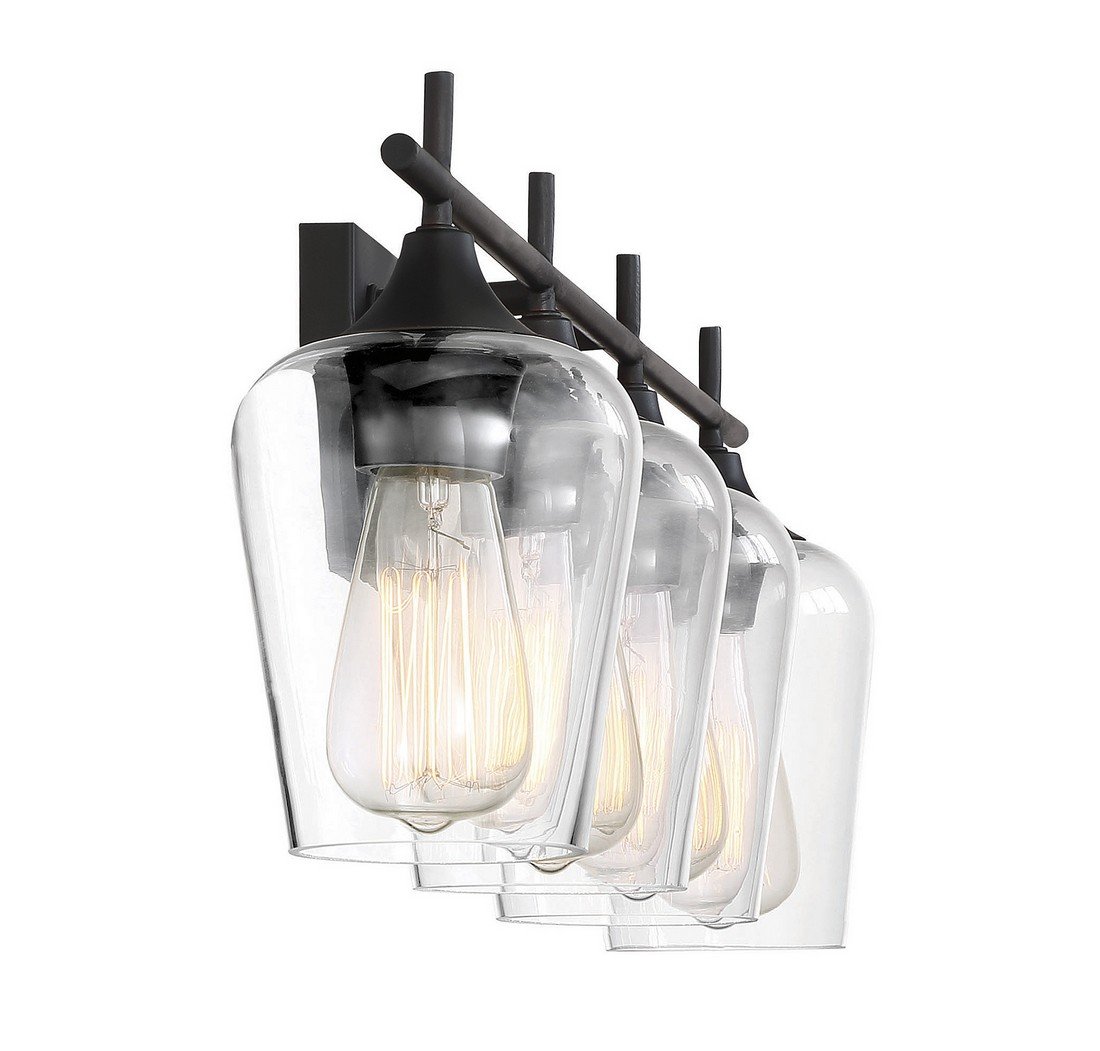 Savoy House Octave 4-Light Bathroom Vanity Light Fixture in English Bronze - Perfect for Modern Bathroom, Powder Room, and Spa Lighting Decor