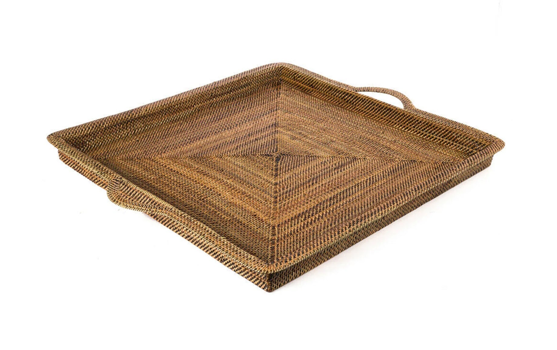 Large Decorative Square Tray with Handles - Perfect for Serving, Home Decor, and Gift Giving | Elegant Serving Tray for Dining, Coffee Table, and Party Use