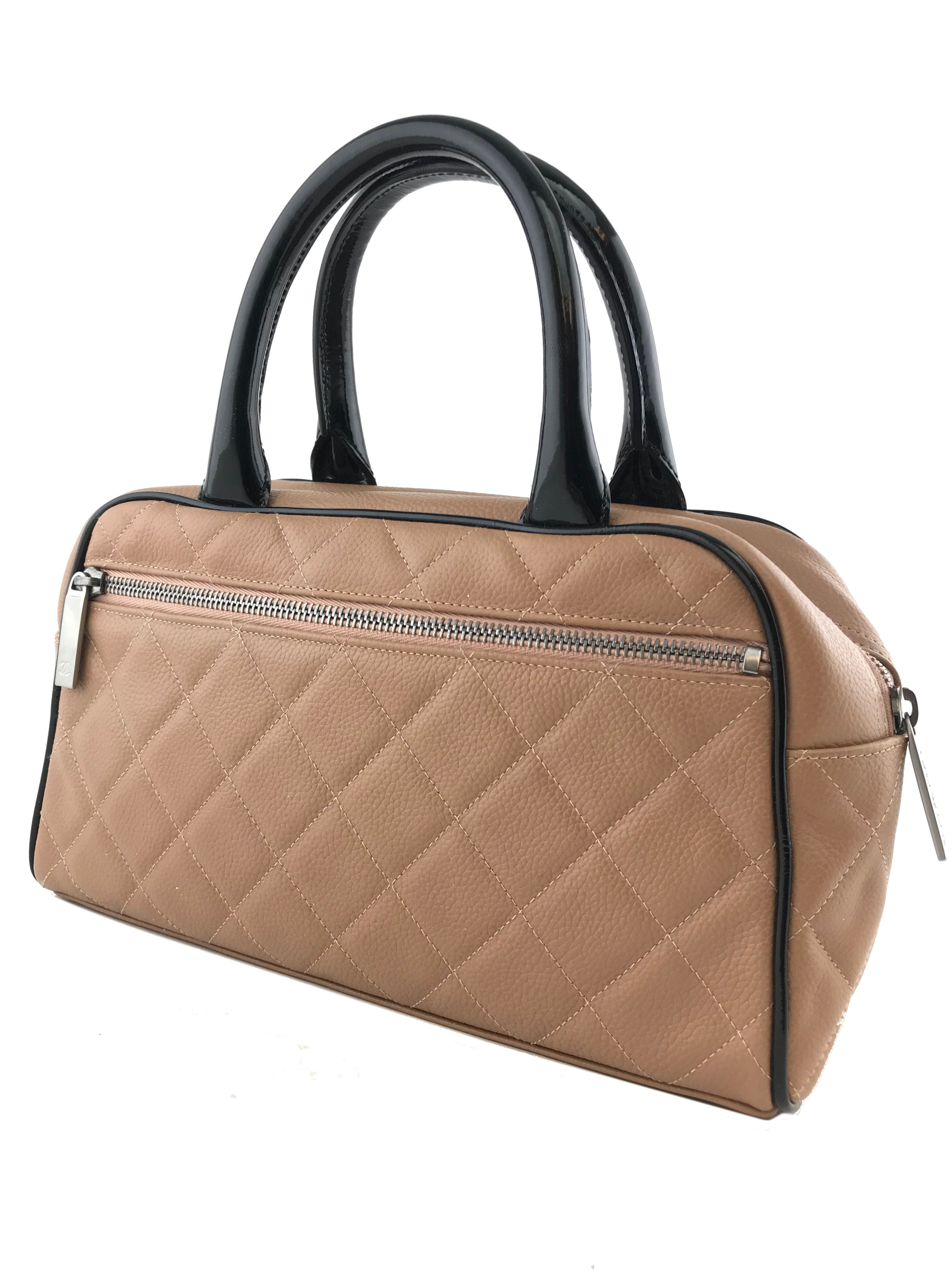 Chanel Quilted Caviar Leather Small Bowler Bag - Luxury Designer Handbag for Women, Perfect for Parties, Work & Everyday Use
