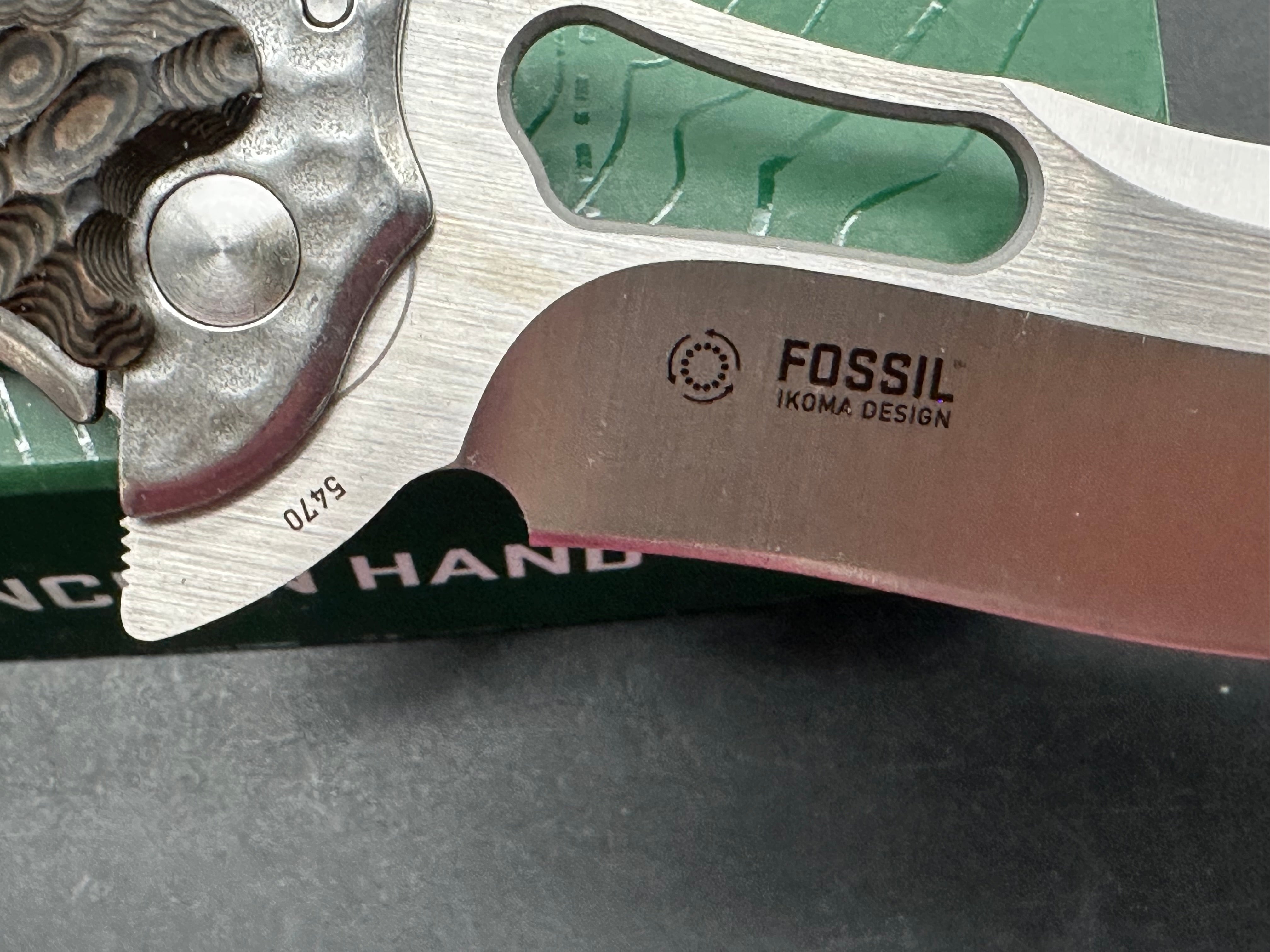 CRKT Ikoma Fossil Frame Lock Knife - 3.96