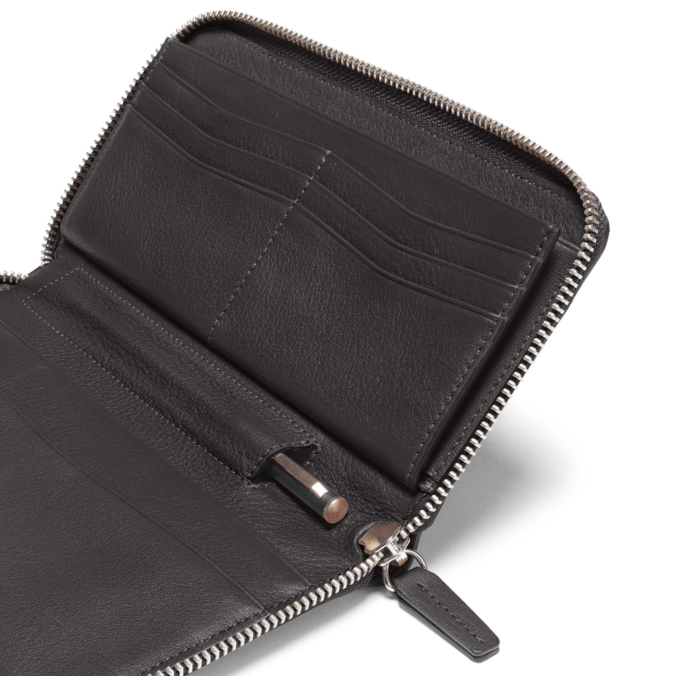 Windsor Checkbook Wallet Black Onyx - Slim RFID Blocking Leather Wallet for Men & Women | Perfect for Business, Travel & Everyday Use