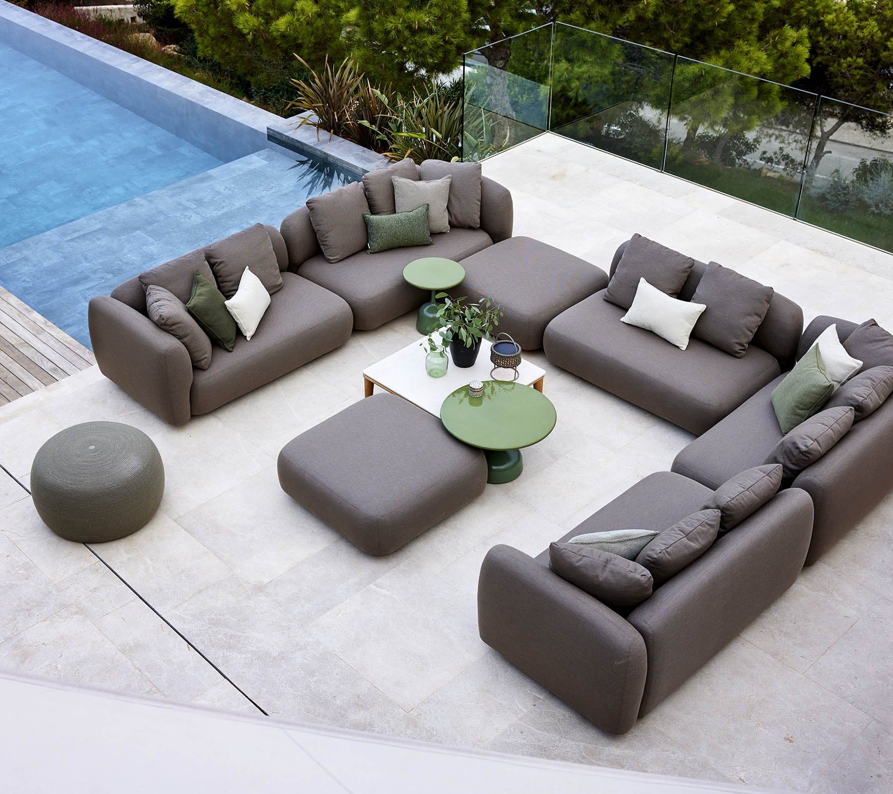 **Modular 2-Seater Outdoor Sofa Set - Waterproof & Durable Patio Furniture for Garden, Poolside, and Backyard Relaxation**