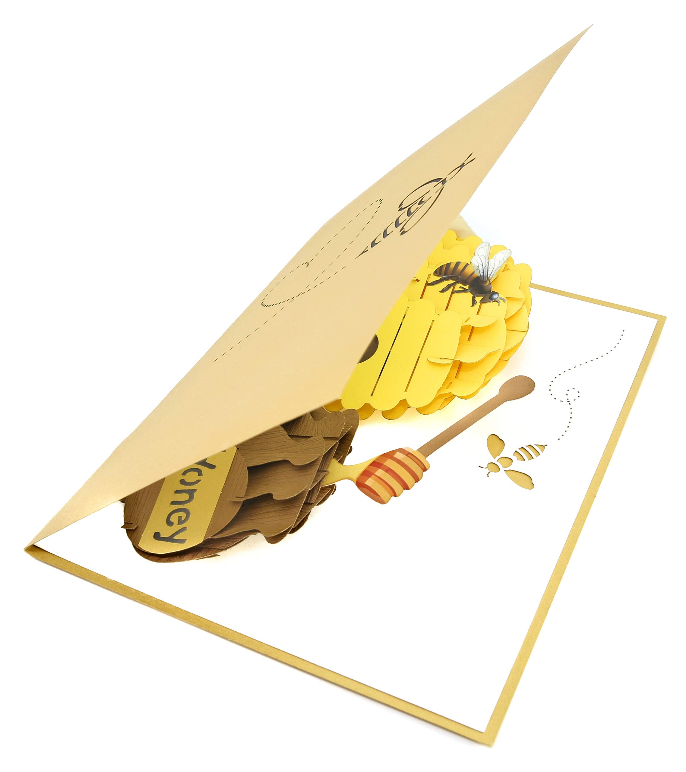 PopLife® Beehive and Honeypot 3D Pop-Up Greeting Card - Perfect for Mother's Day, Anniversary, Birthday Gifts | Thoughtful Present for Wife, Husband, Daughter, Son & Grandkids | Ideal for Romantic Surprises & Family Celebrations