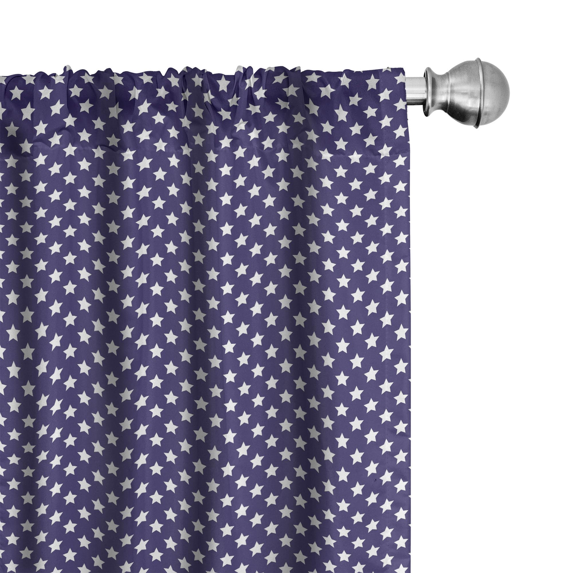 Ambesonne Navy Blue Star USA Flag Patriotic Curtains - 2 Panel Set (28